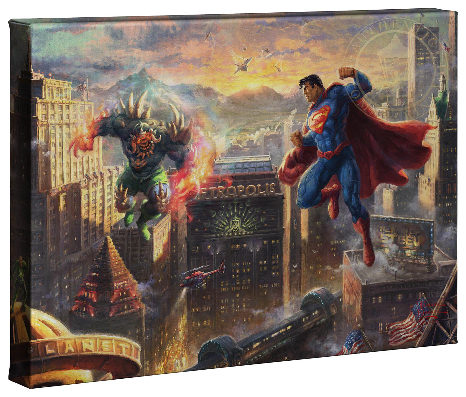 Superman™ - Man of Steel - 10" x 14" Gallery Wrapped Canvas - Image 2