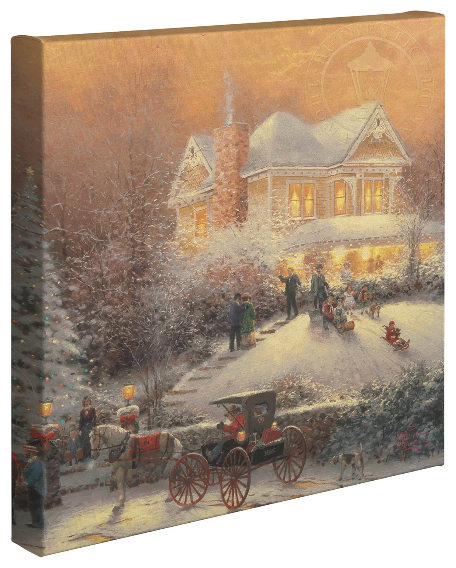 Victorian Christmas II - 14" x 14" Gallery Wrapped Canvas - Image 2