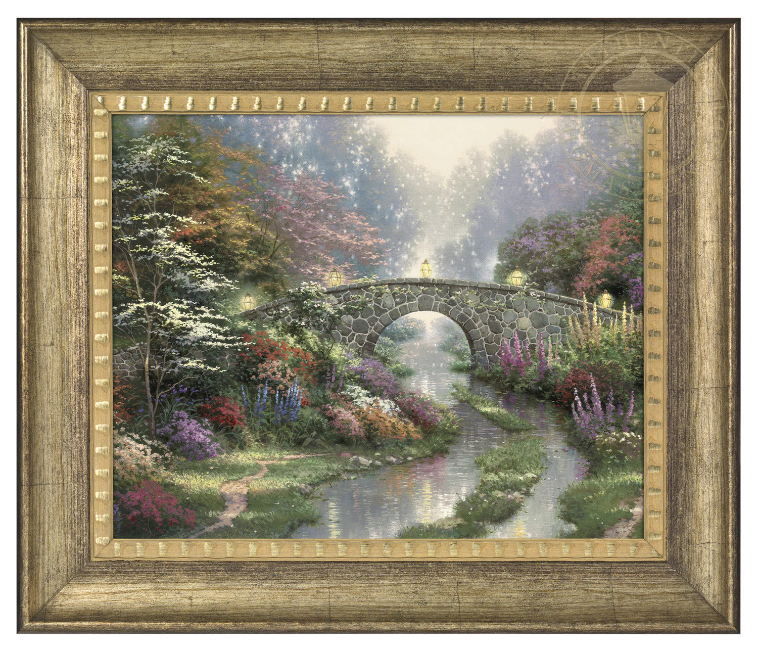 Stillwater Bridge - 16" x 20" Brushstroke Vignette (Burnished Gold Frame)