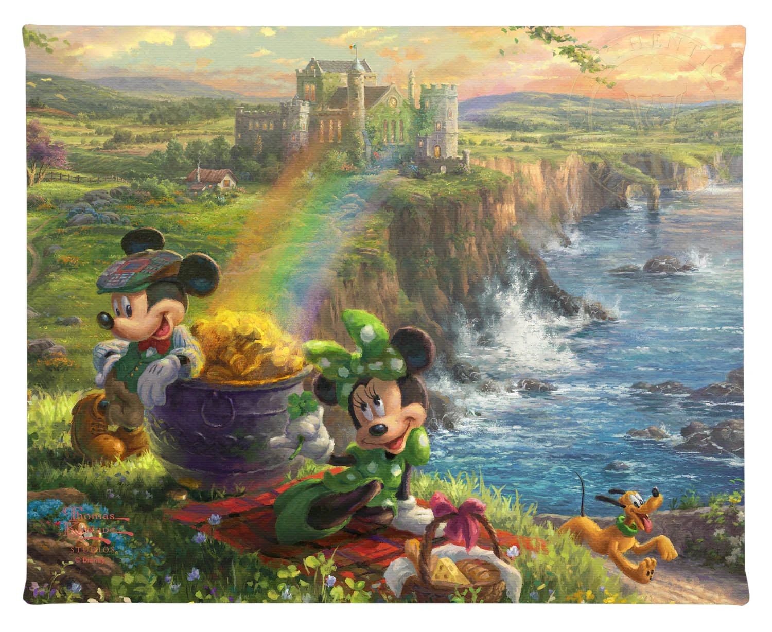 Disney Mickey and Minnie in Ireland - 8" x 10" Gallery Wrapped Canvas