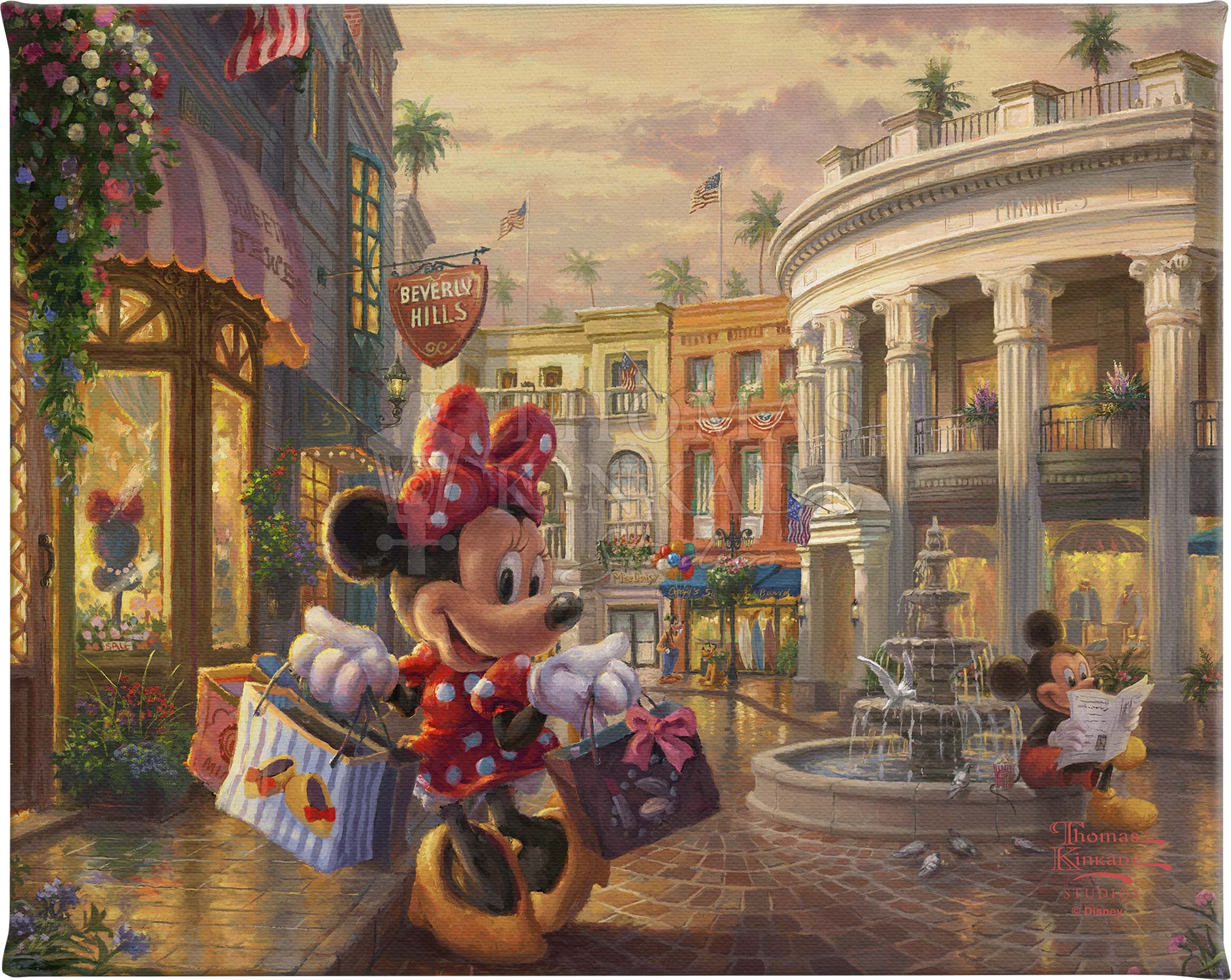 Disney Minnie Rocks the Dots on Rodeo Drive - 8" x 10" Gallery Wrapped Canvas
