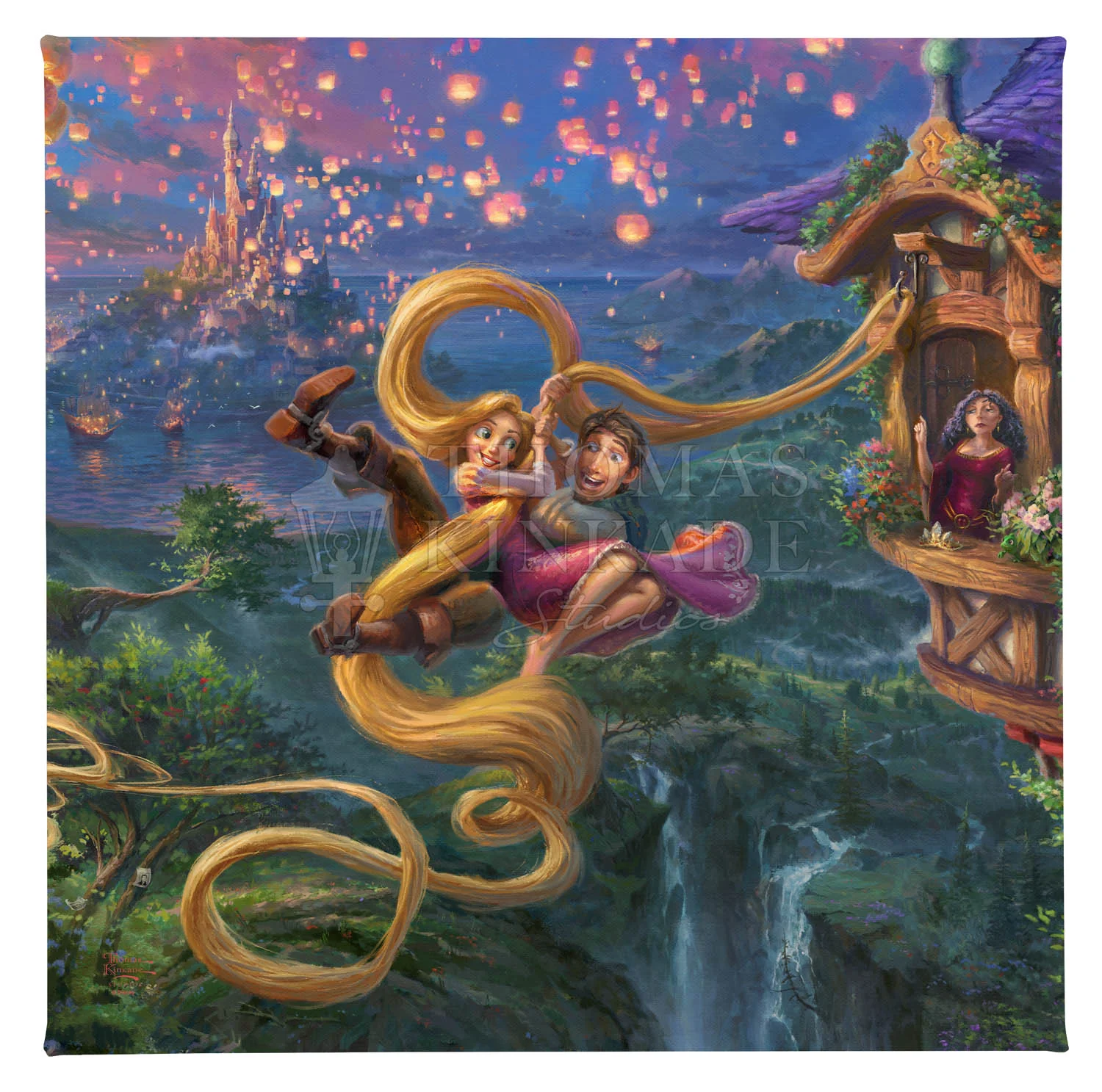 Disney Tangled up in Love - 14" x 14" Gallery Wrapped Canvas