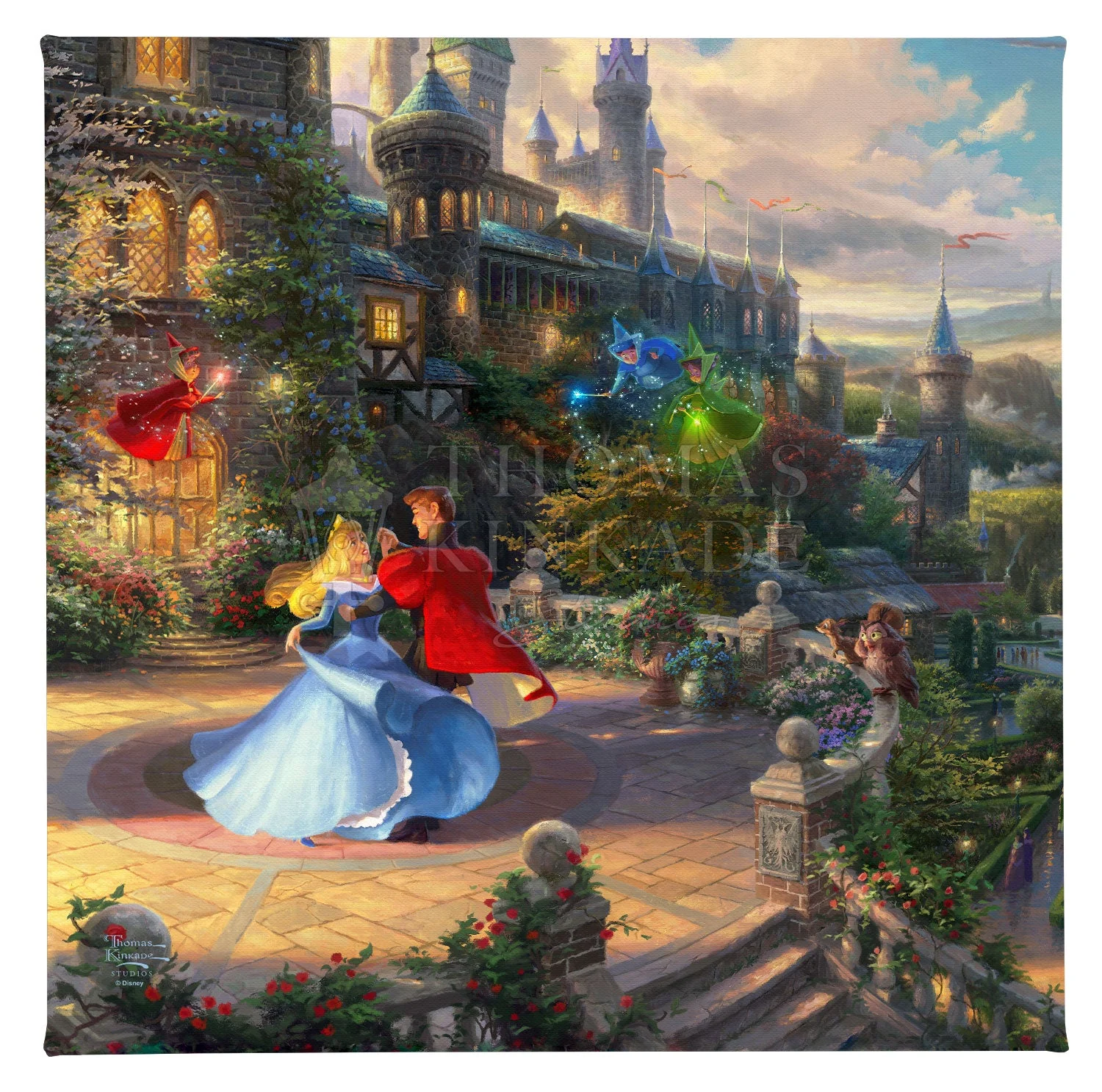 Disney Sleeping Beauty Dancing in the Enchanted Light- 14" x 14" Gallery Wrapped Canvas