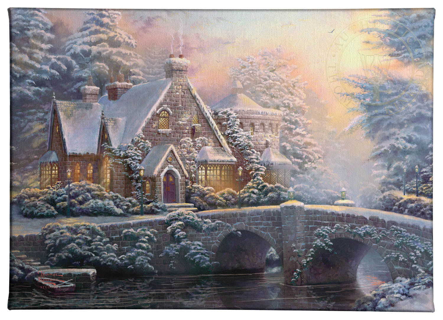Winter At Lamplight Manor - 10" x 14" Gallery Wrapped Canvas