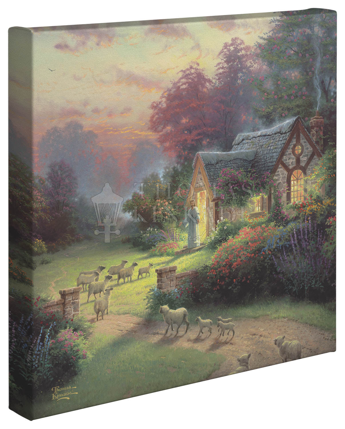 Good Shepherd's Cottage - 14" x 14 " Gallery Wrapped Canvas - Image 2