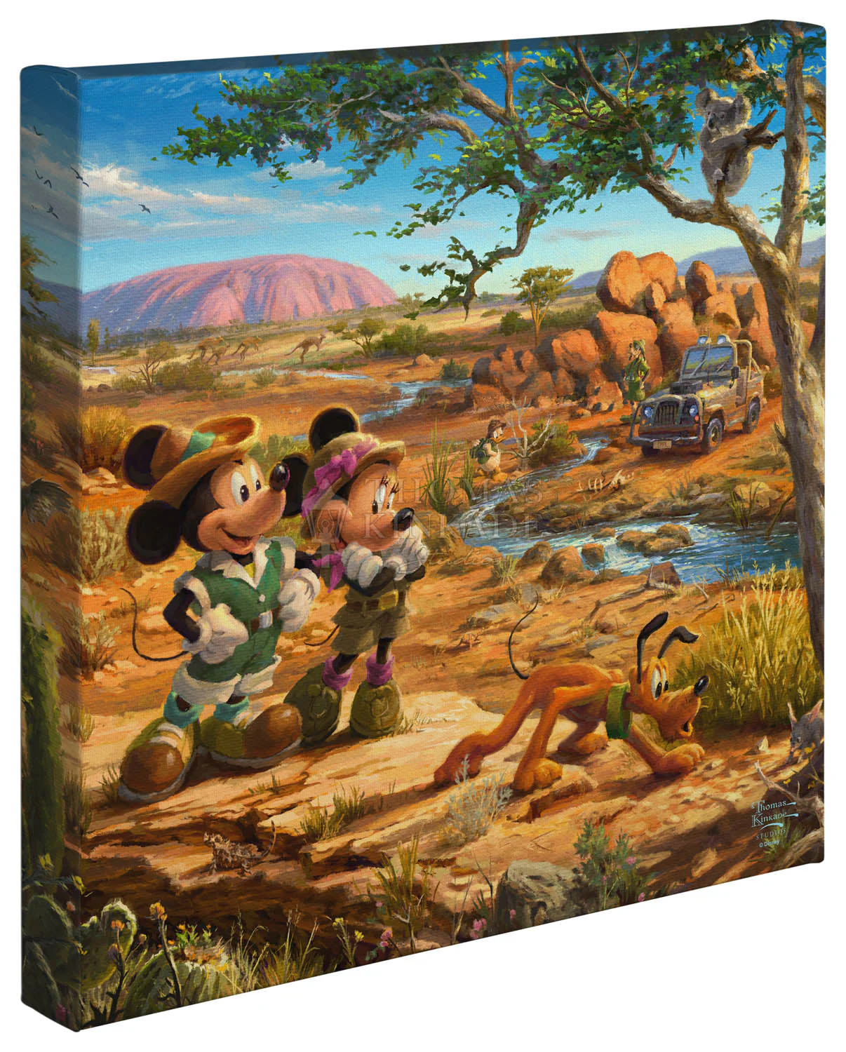 Disney Mickey and Minnie in the Outback - 14" x 14" Gallery Wrapped Canvas - Image 2
