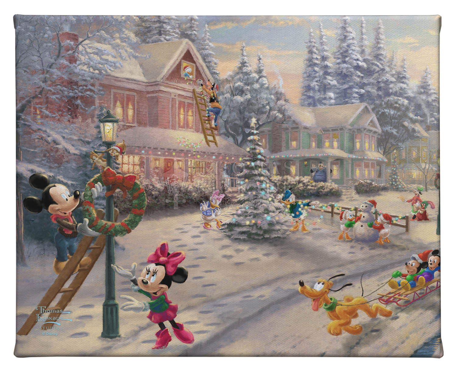 Disney Mickey's Victorian Christmas - 8" x 10" Gallery Wrapped Canvas