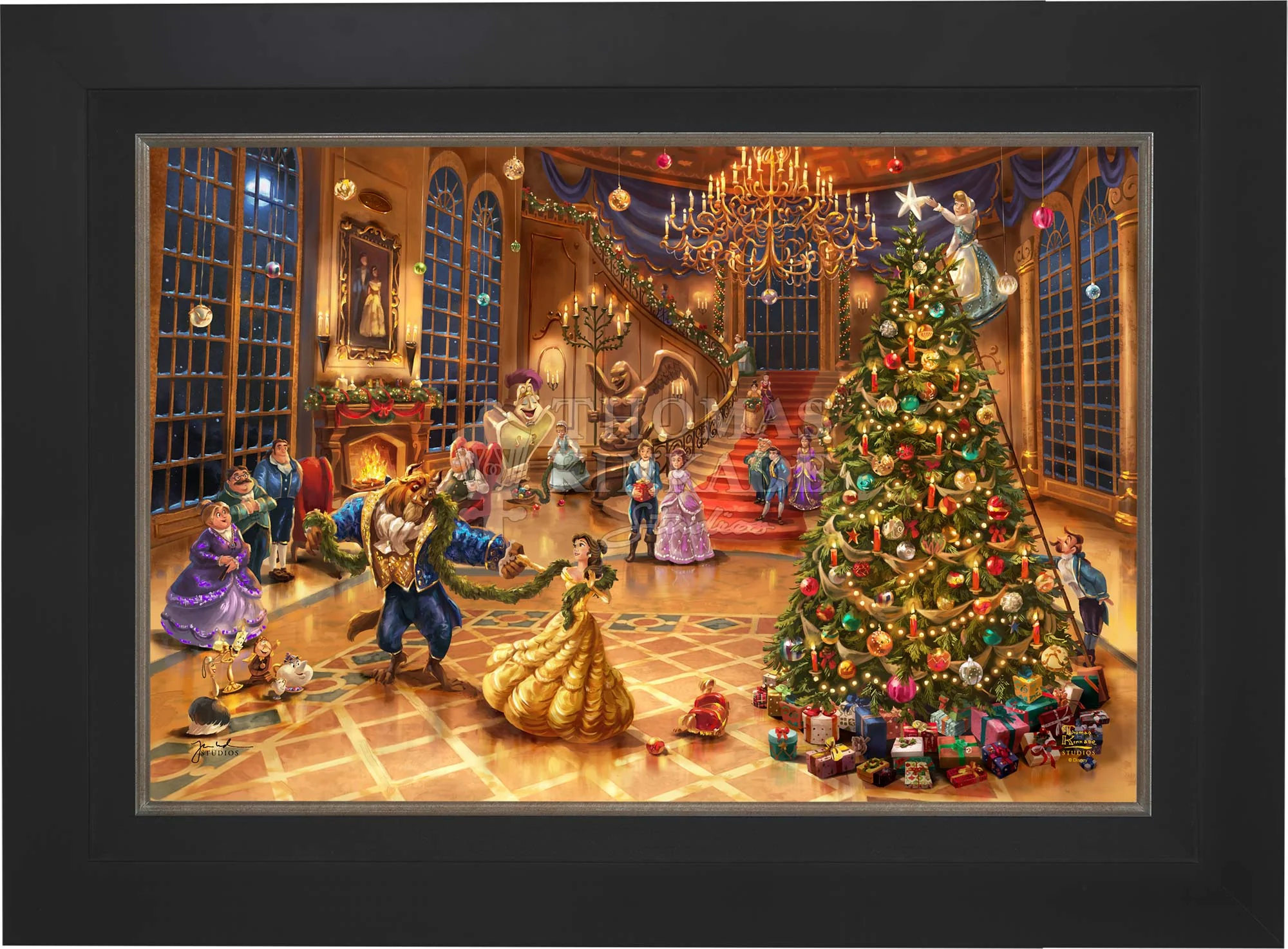 Disney Beauty and the Beast Christmas Celebration - Limited Edition Canvas - Image 10