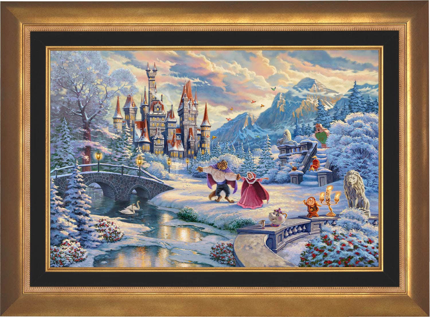 Disney Beauty and the Beast's Winter Enchantment - Limited Edition Canvas - Image 4