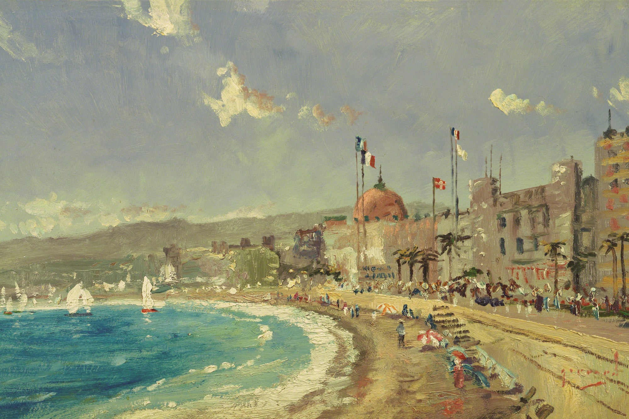 The Beach at Nice - Limited Edition Canvas