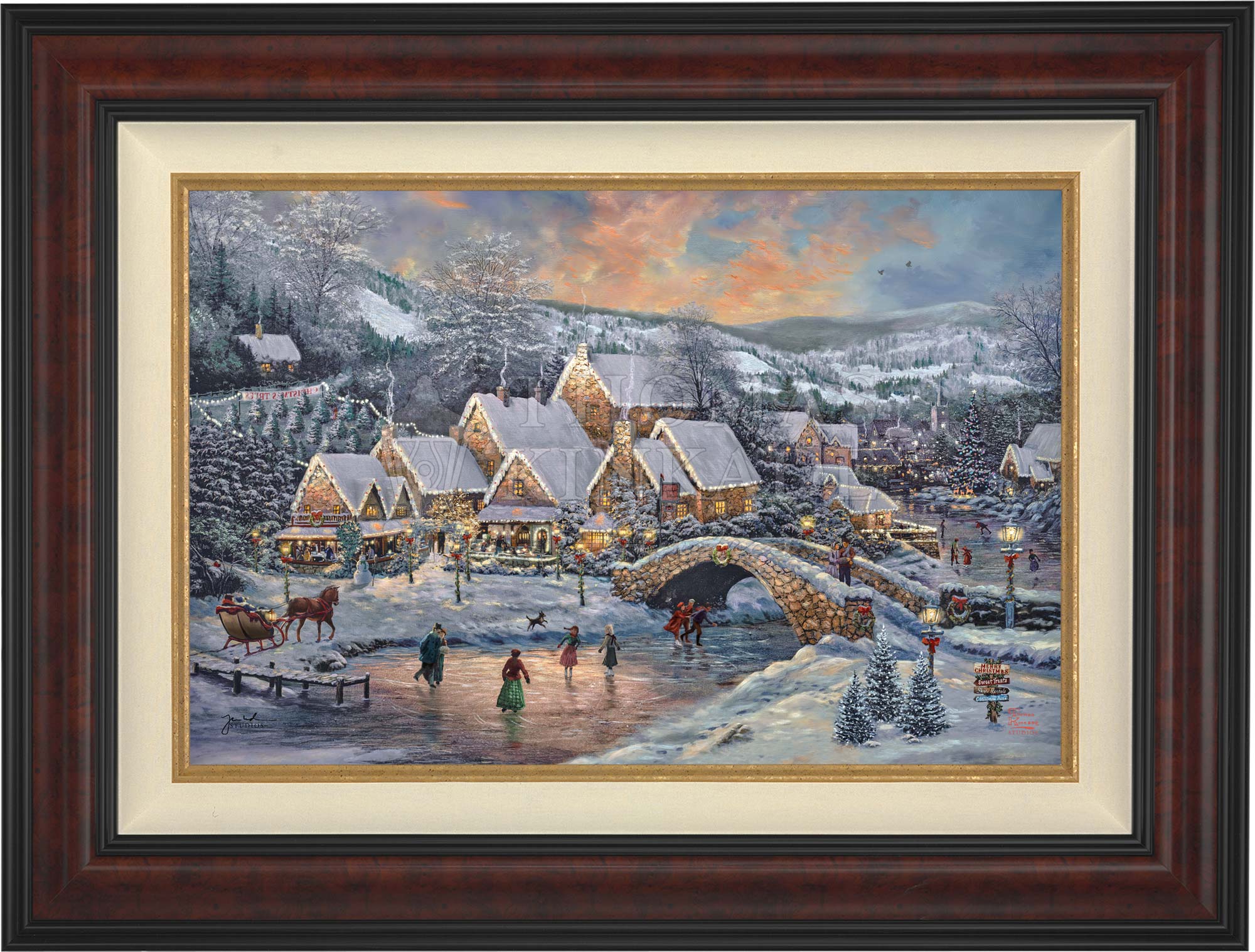 Christmas at Lamplight Village - Limited Edition Canvas