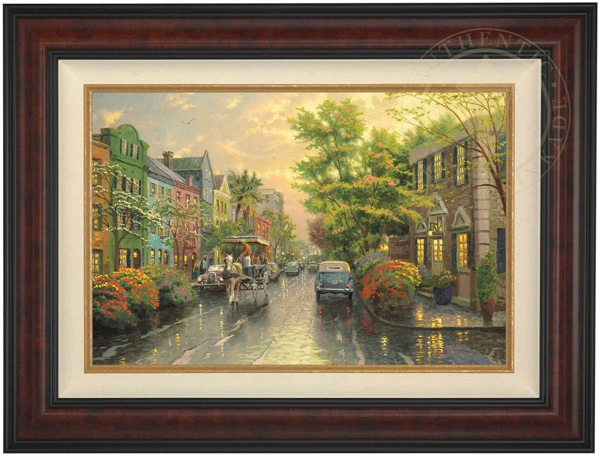 Charleston, Sunset on Rainbow Row - Limited Edition Canvas