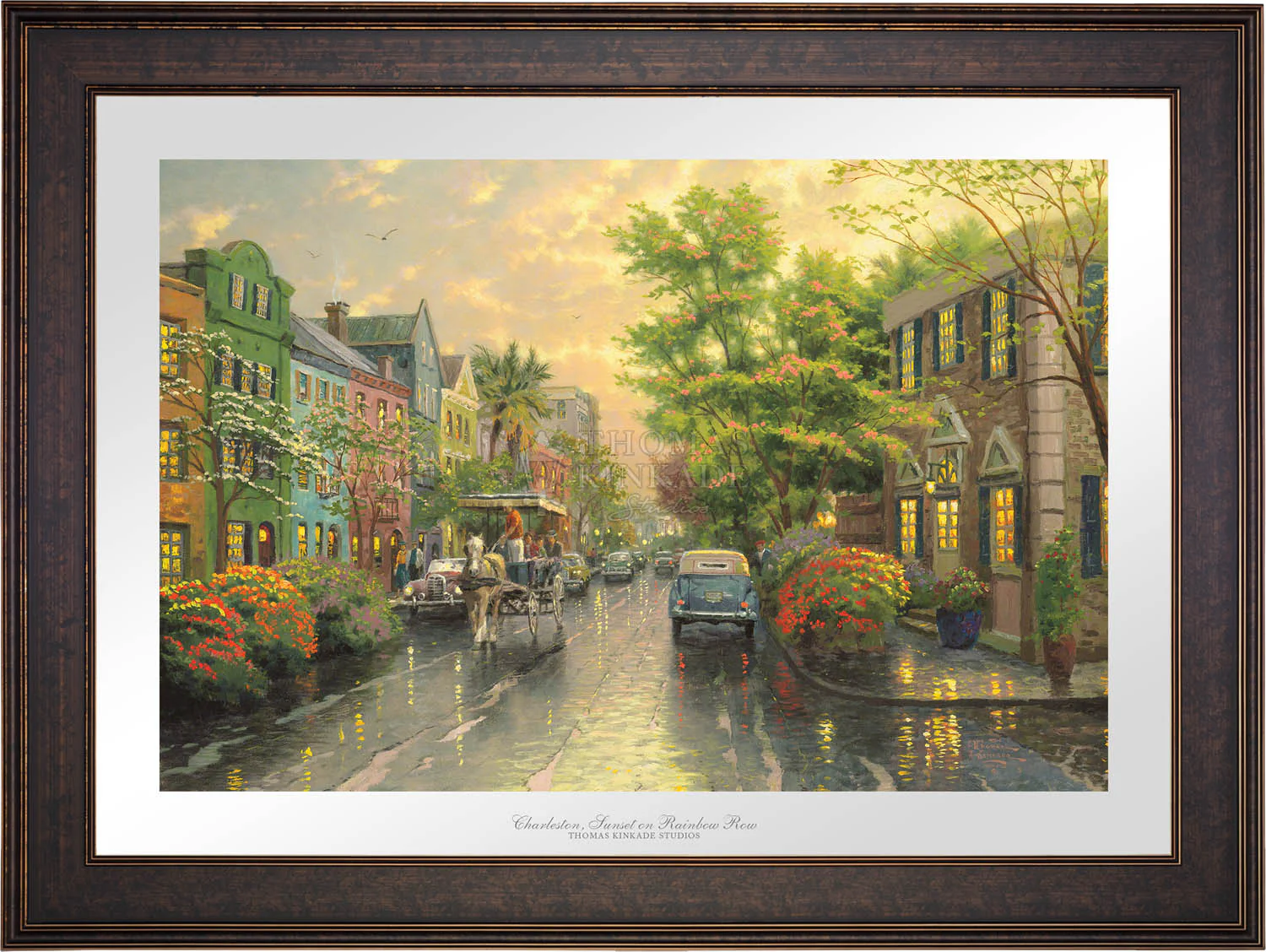 Charleston, Sunset on Rainbow Row - Limited Edition Paper - Image 2