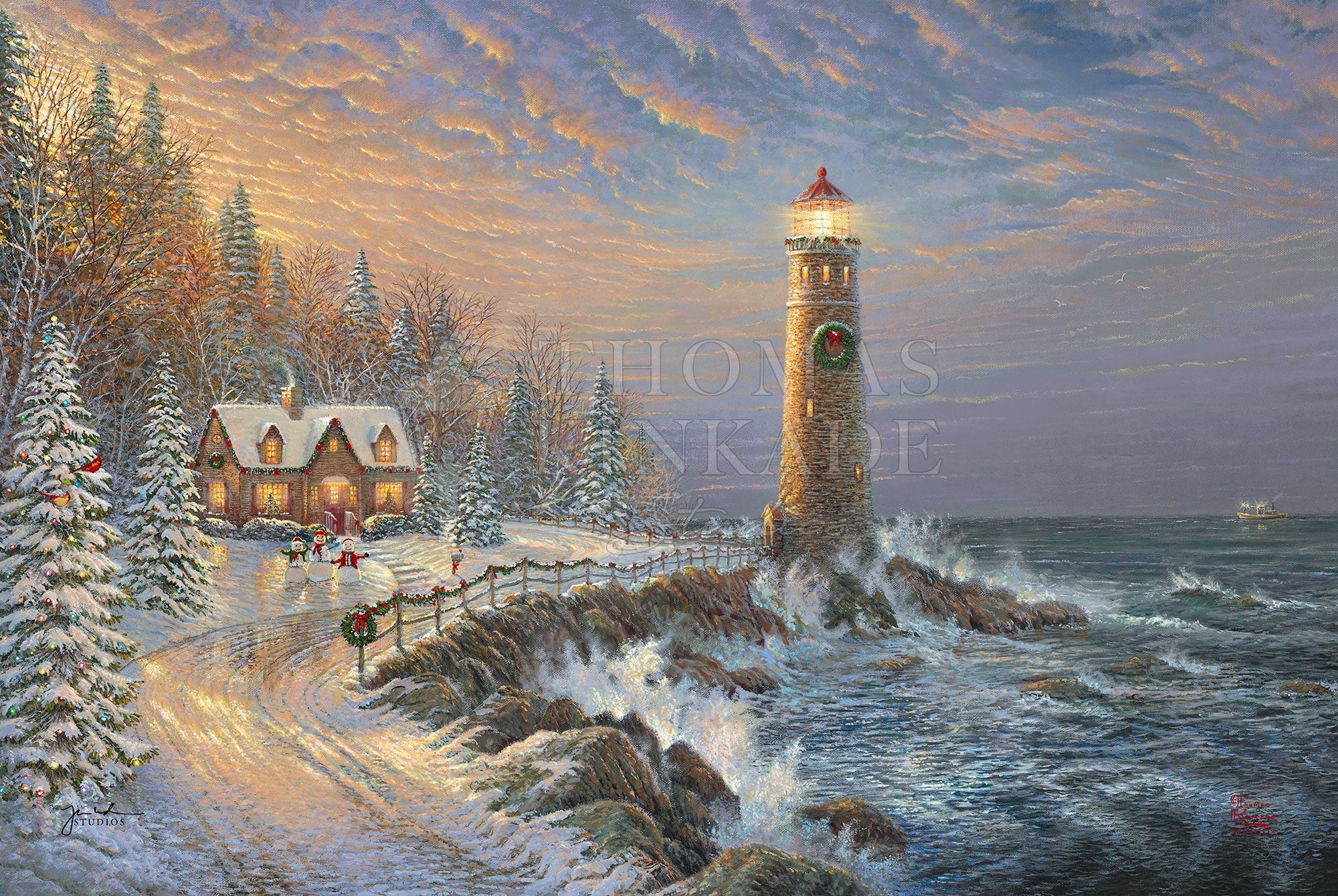 Christmas Lighthouse - Limited Edition Canvas - Image 17