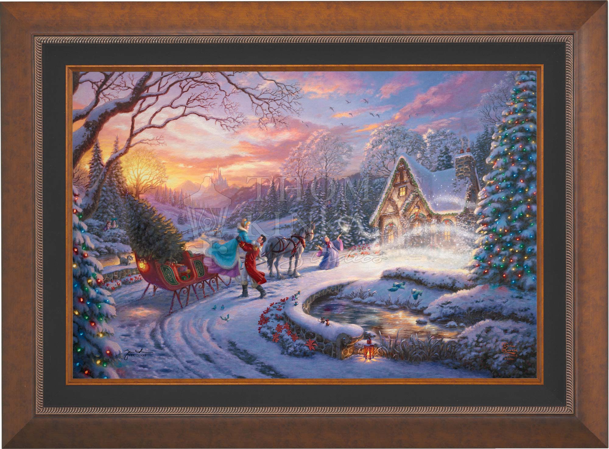 Disney Cinderella Bringing Home the Tree - Jewel Edition Art - Image 3
