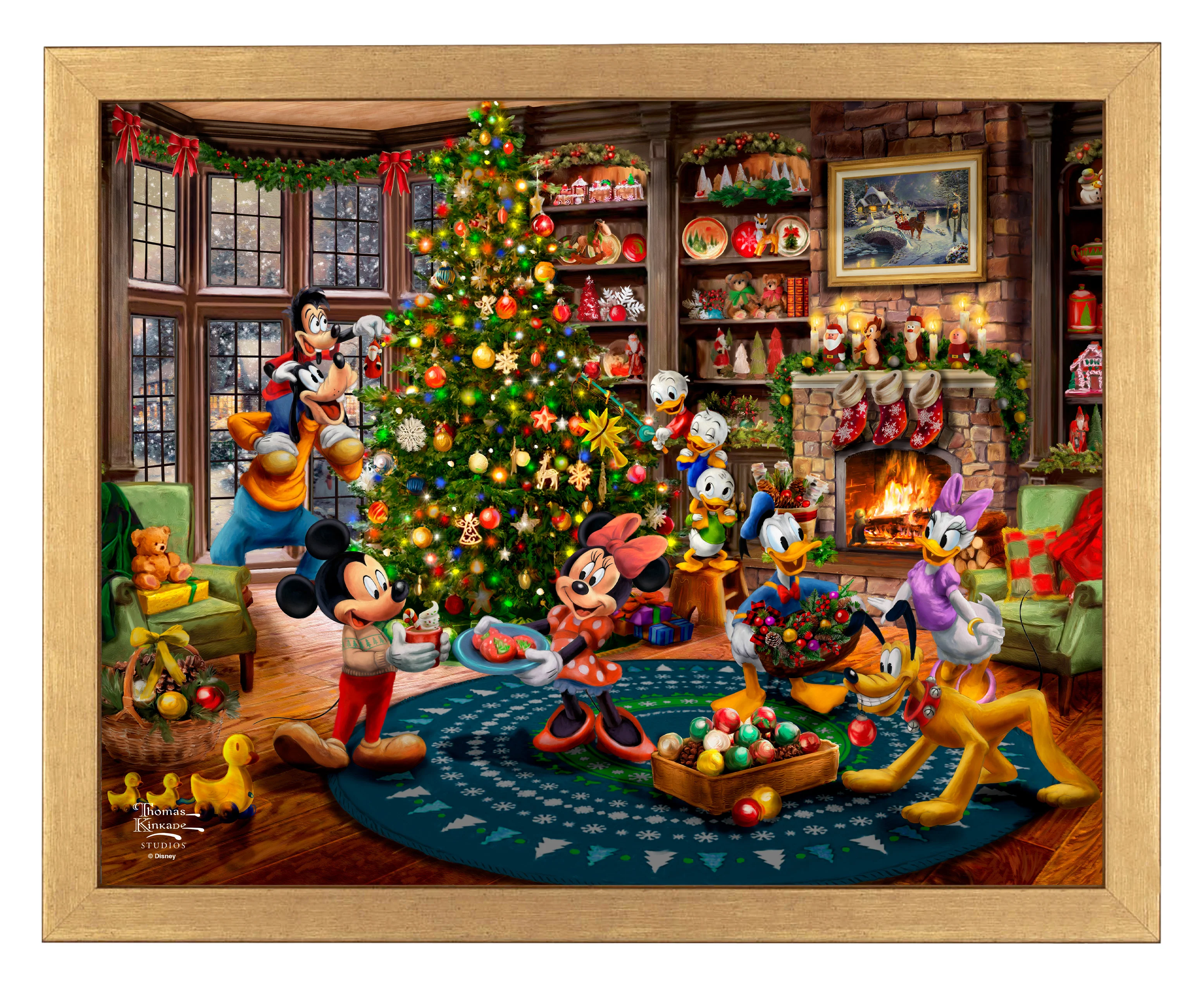 Disney Mickey and Minnie Trimming the Tree - Art Prints - Image 5