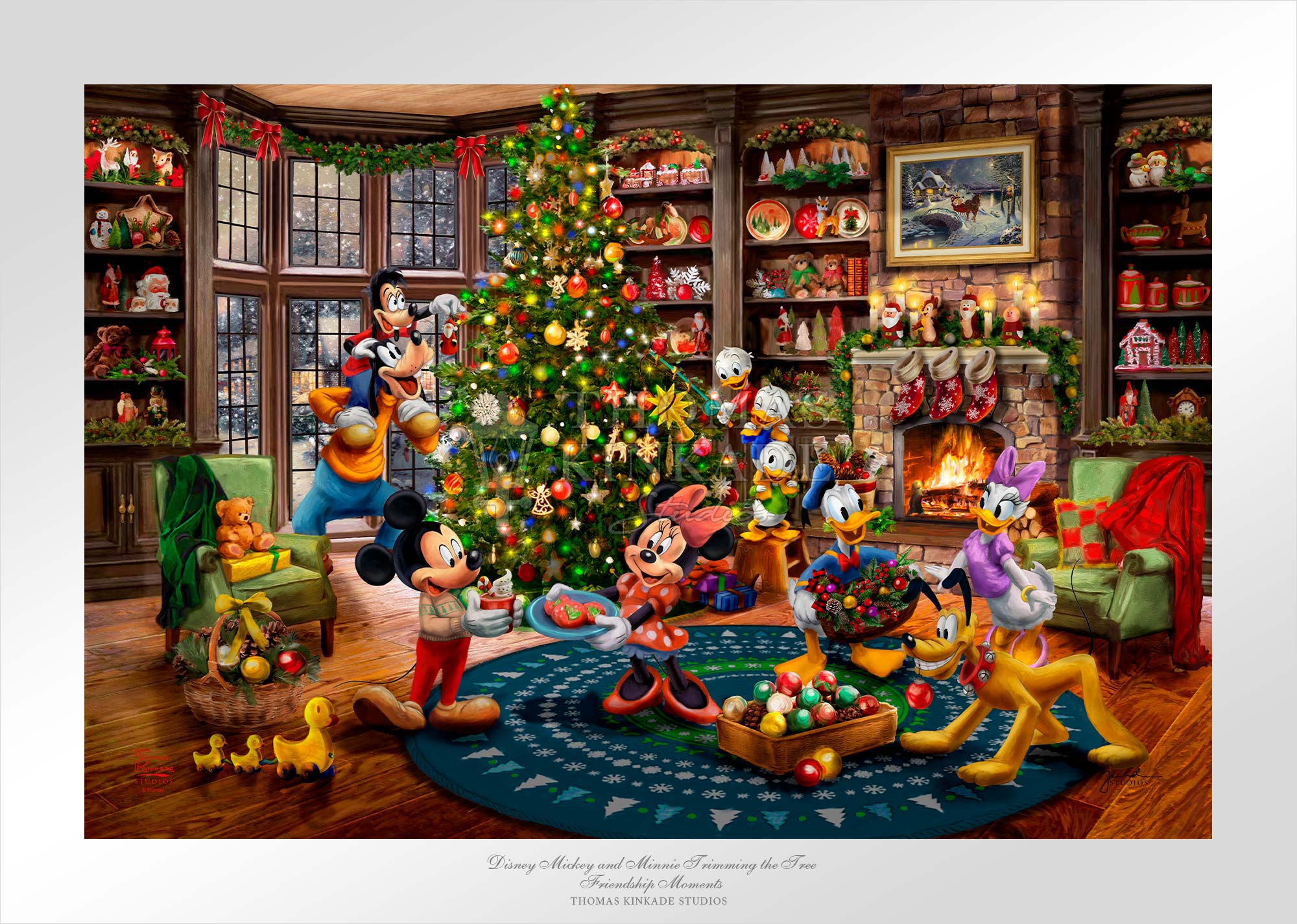 Disney Mickey and Minnie Trimming the Tree - Limited Edition Paper - Image 2