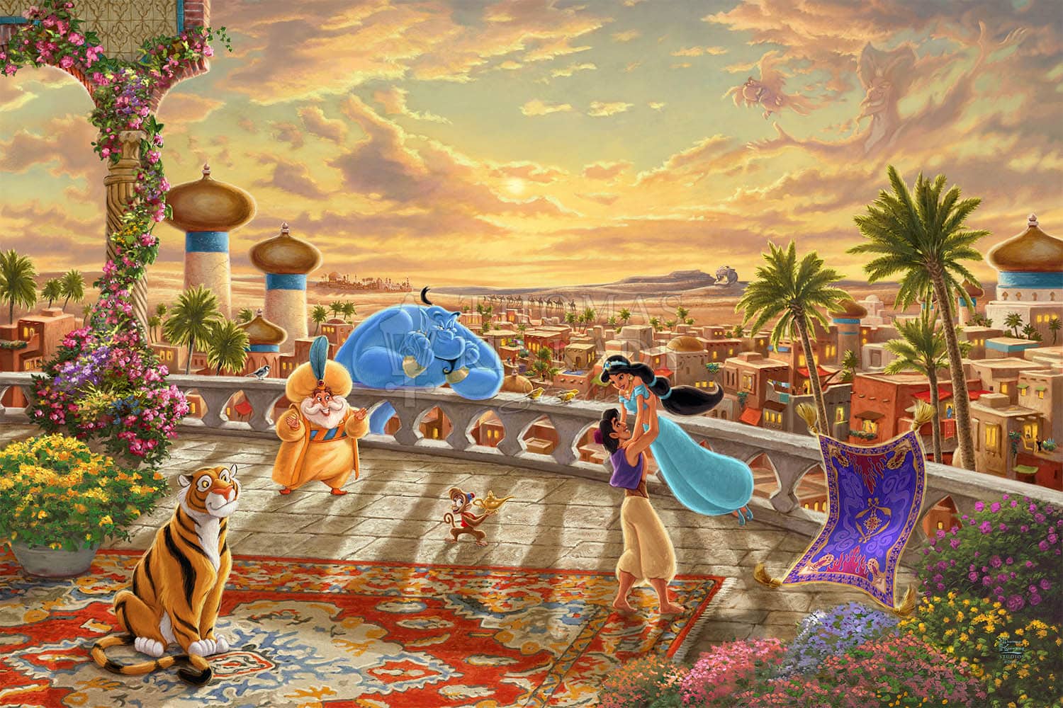 Disney Jasmine Dancing in the Desert Sunset - Limited Edition Canvas - Image 25