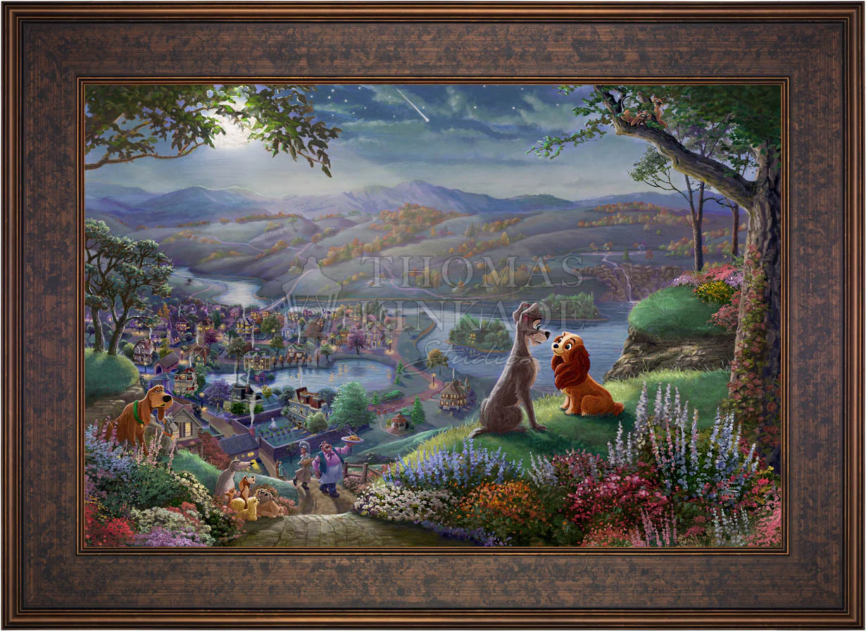 Disney Lady and the Tramp Falling in Love - Jewel Edition Art - Image 13