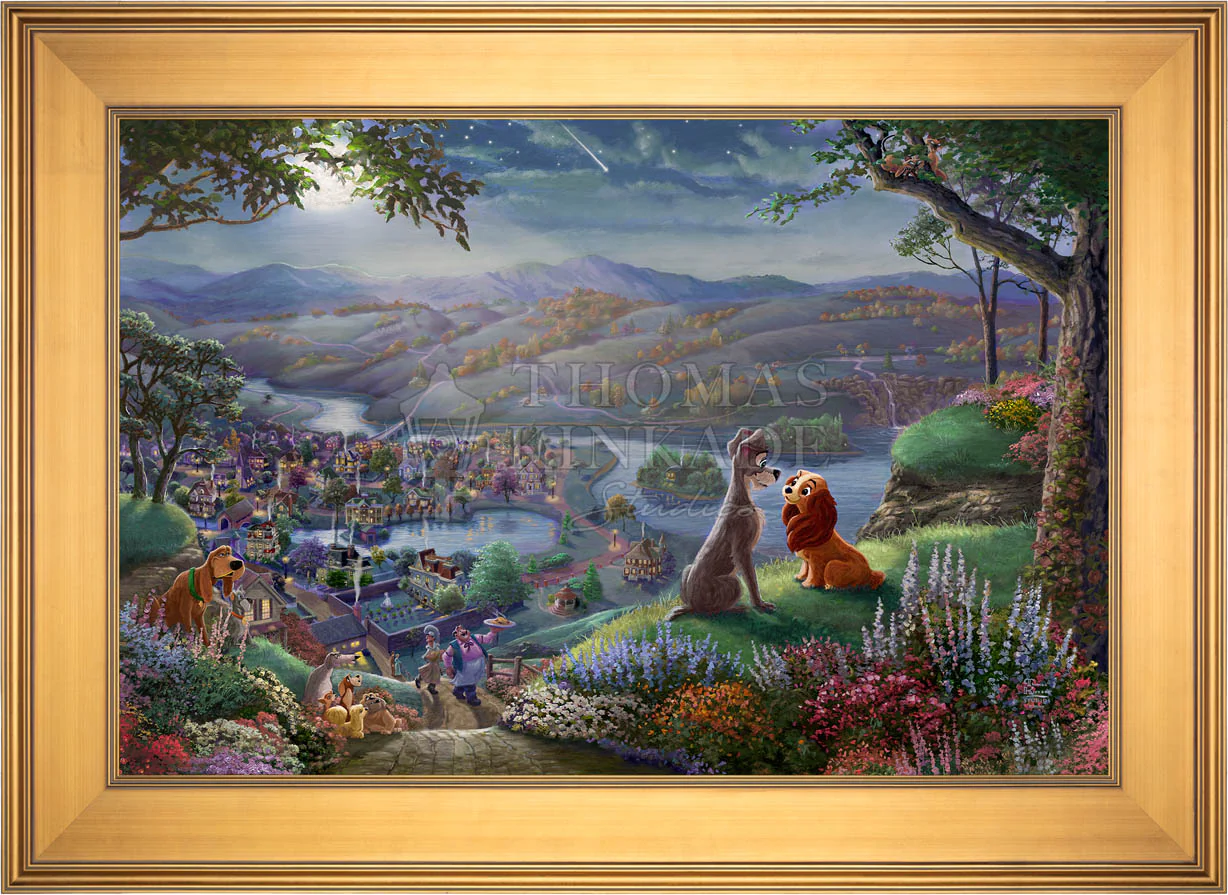 Disney Lady and the Tramp Falling in Love - Jewel Edition Art - Image 15