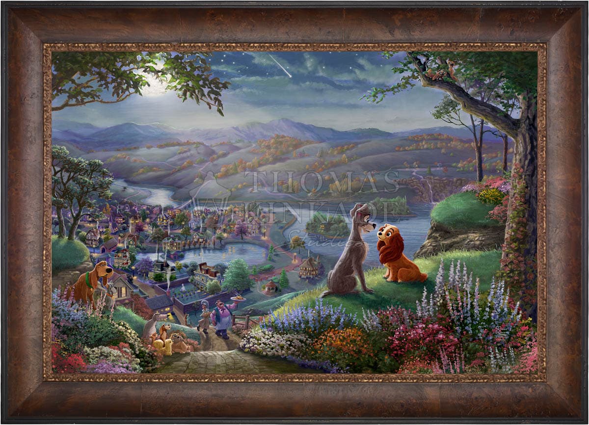 Disney Lady and the Tramp Falling in Love - Jewel Edition Art - Image 6