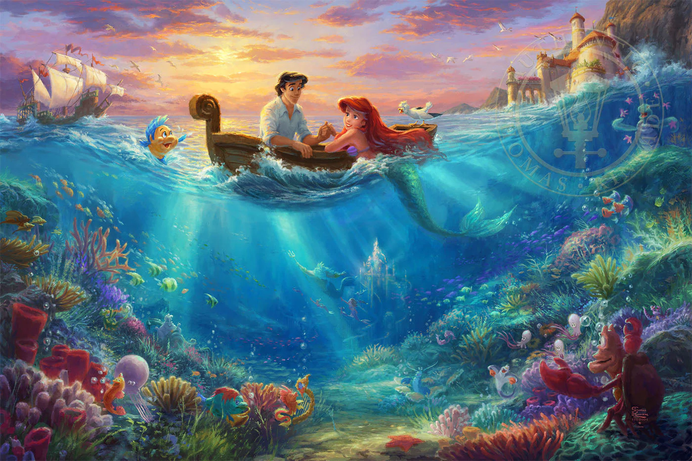 Disney The Little Mermaid Falling in Love - Limited Edition Canvas - Image 17