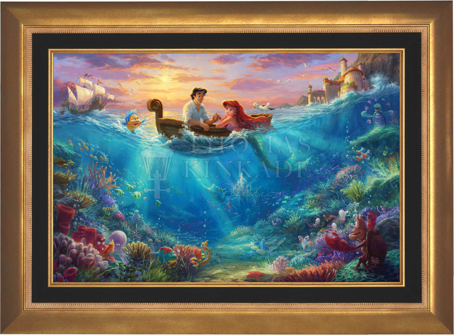 Disney The Little Mermaid Falling in Love - Limited Edition Canvas - Image 4