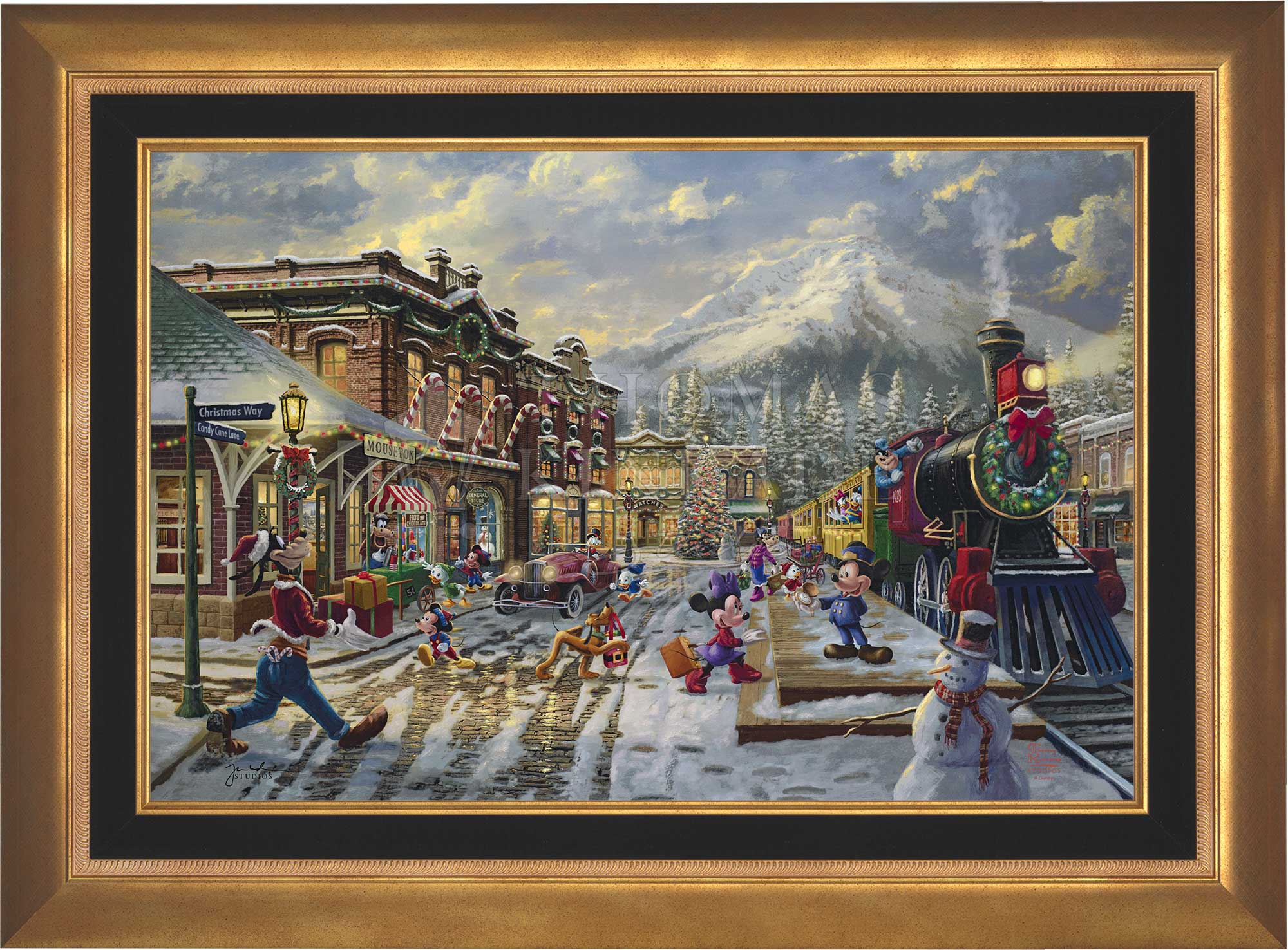 Disney Mickey and Minnie Candy Cane Express - Jewel Edition Art