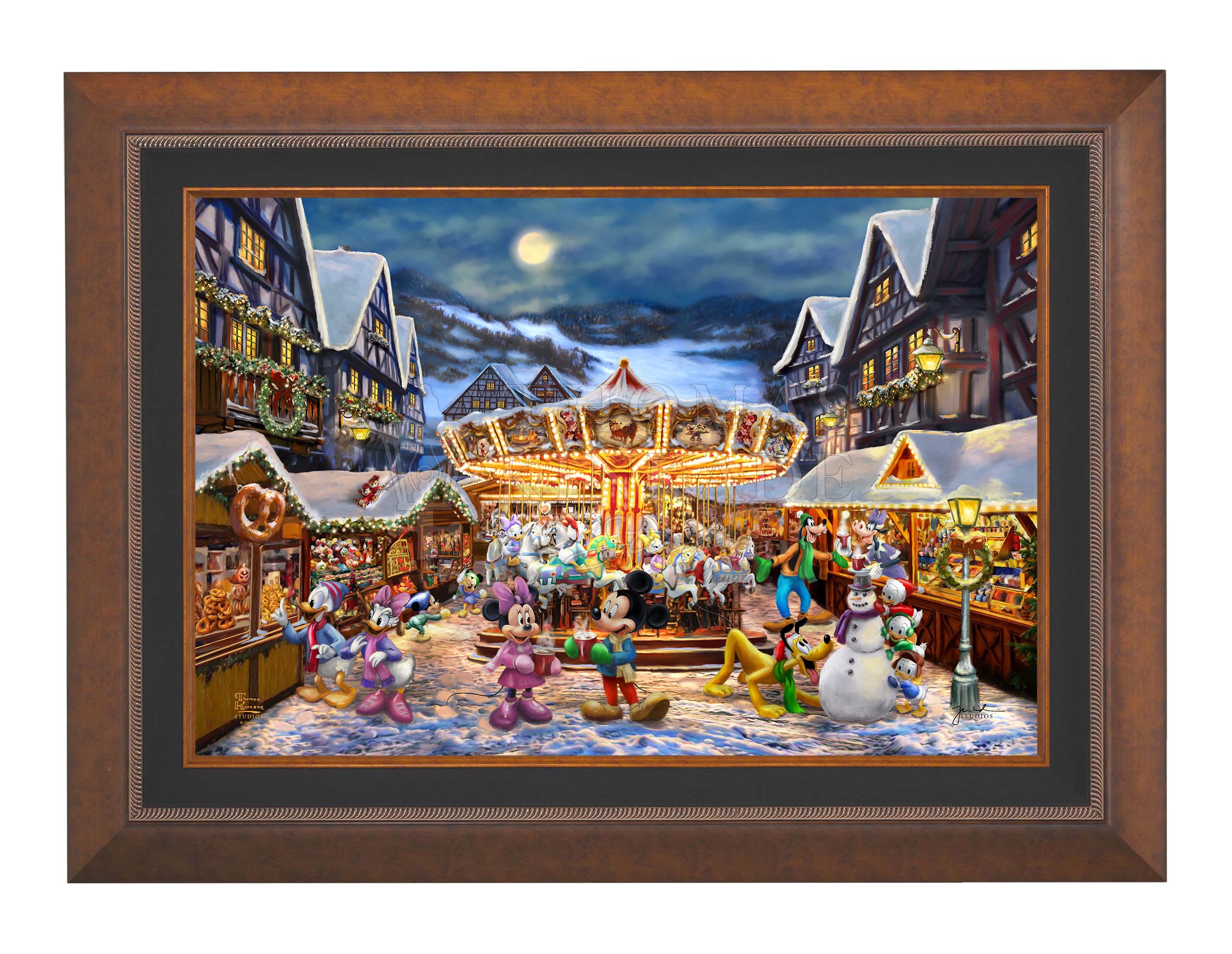 Disney Mickey and Minnie Christmas Market - Limited Edition Canvas - Image 5