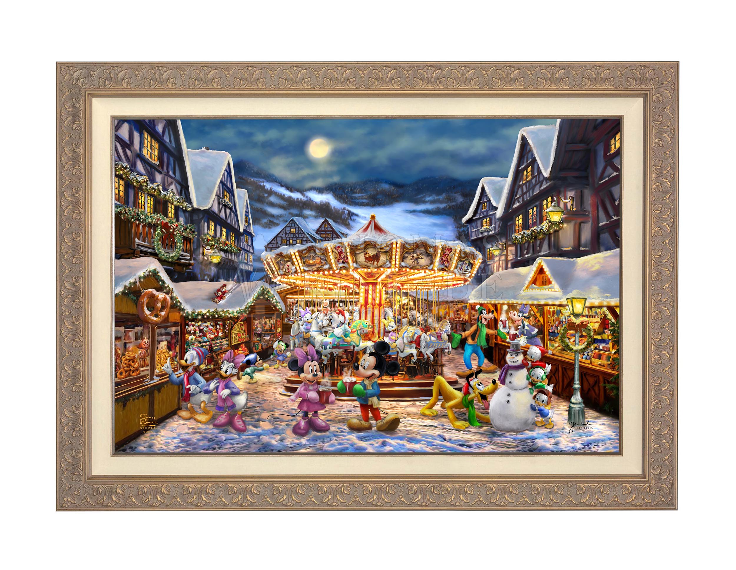 Disney Mickey and Minnie Christmas Market - Limited Edition Canvas - Image 8