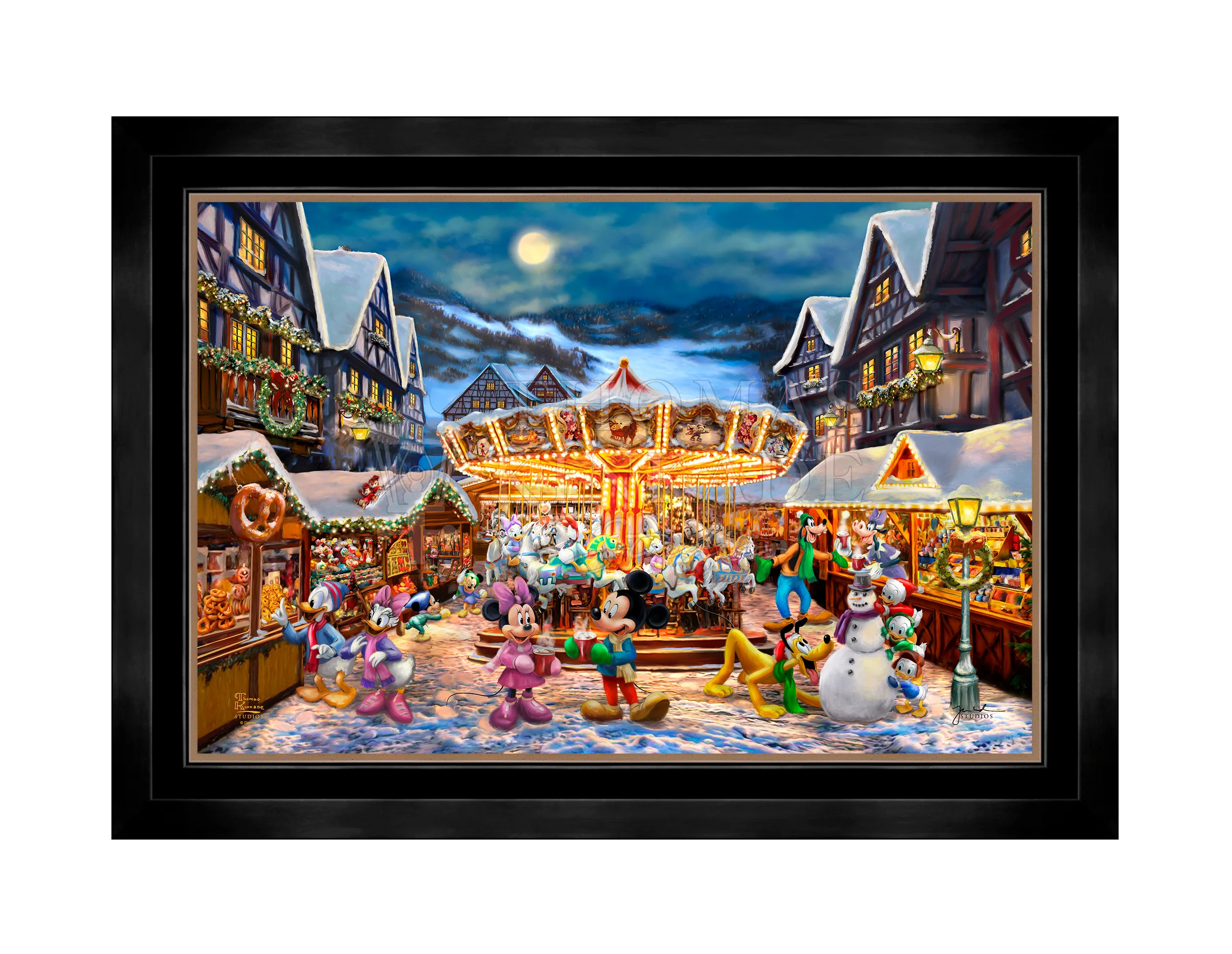 Disney Mickey and Minnie Christmas Market - Jewel Edition Art - Image 4