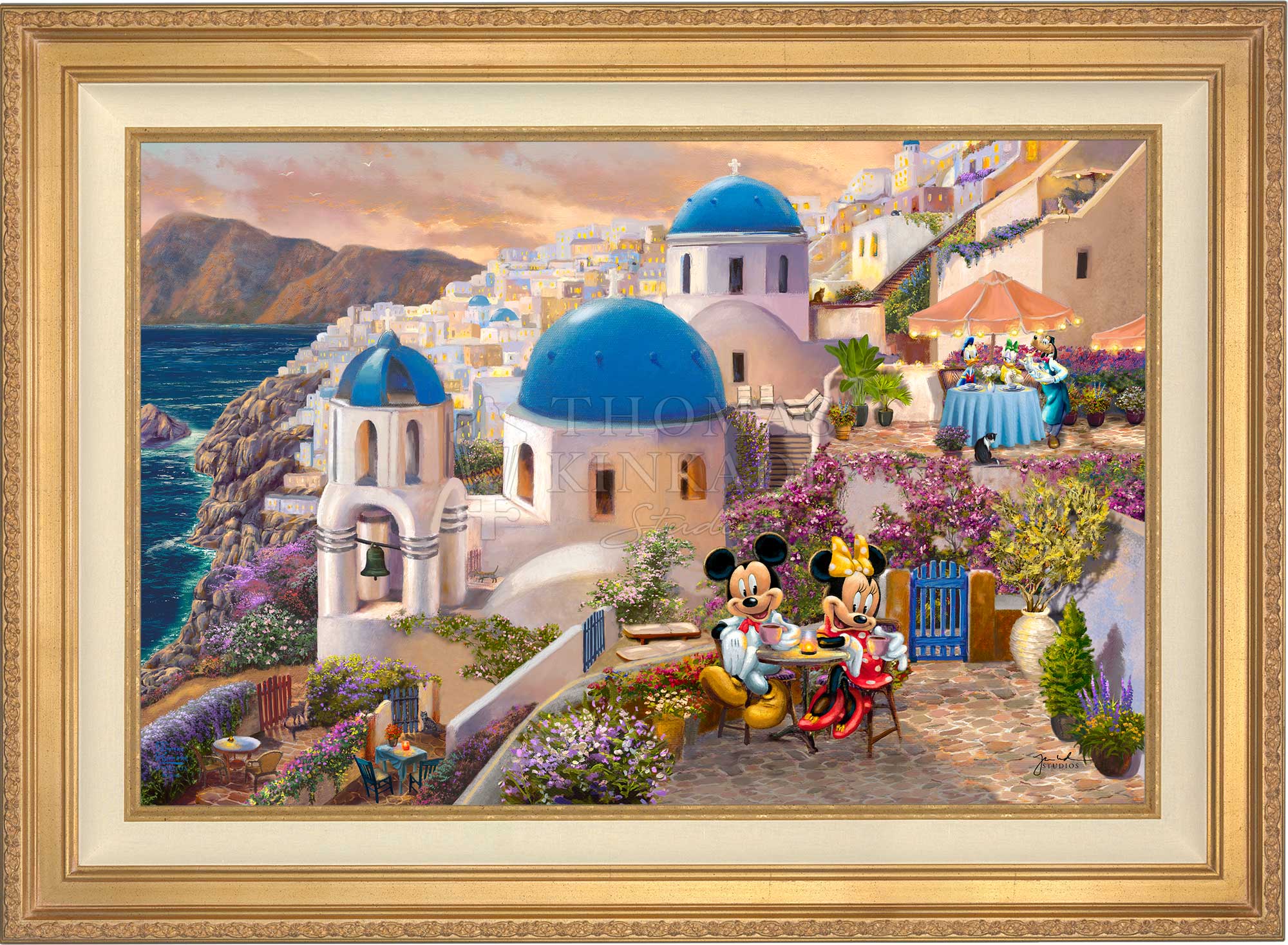 Disney Mickey and Minnie in Greece - Jewel Edition Art - Image 2