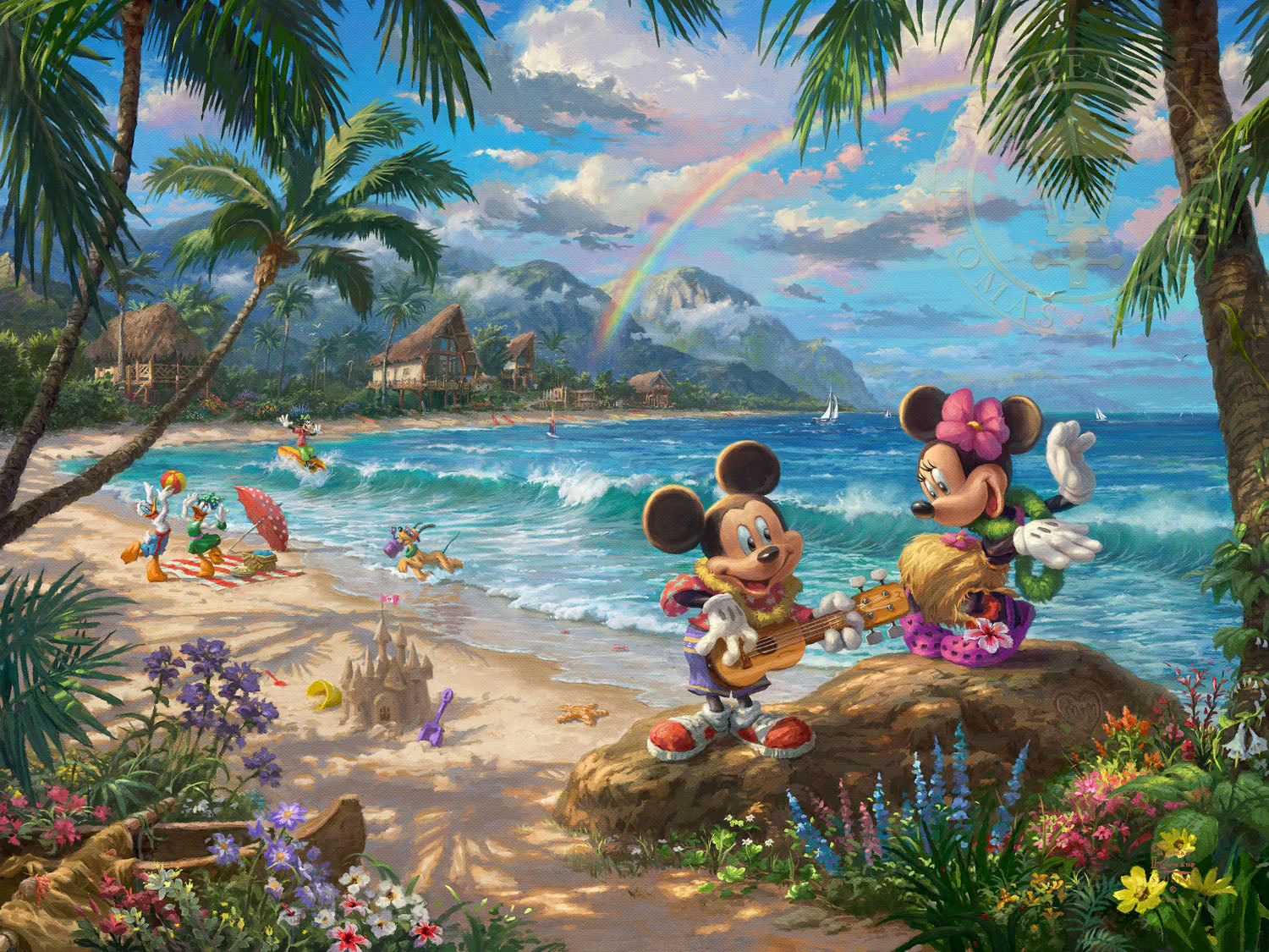 Disney Mickey and Minnie in Hawaii - Limited Edition Canvas - Image 18