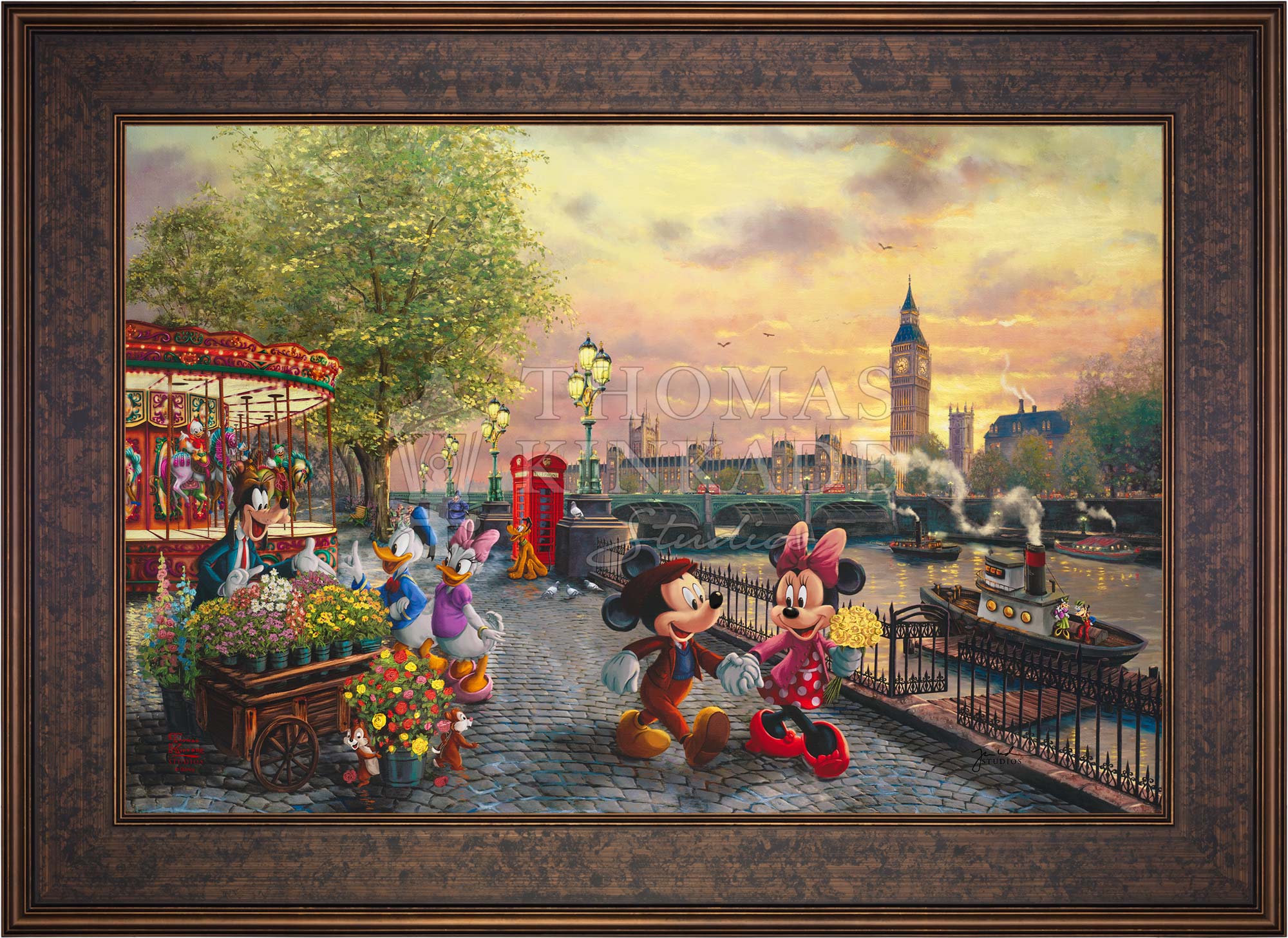 Disney Mickey and Minnie in London - Limited Edition Canvas - Image 12