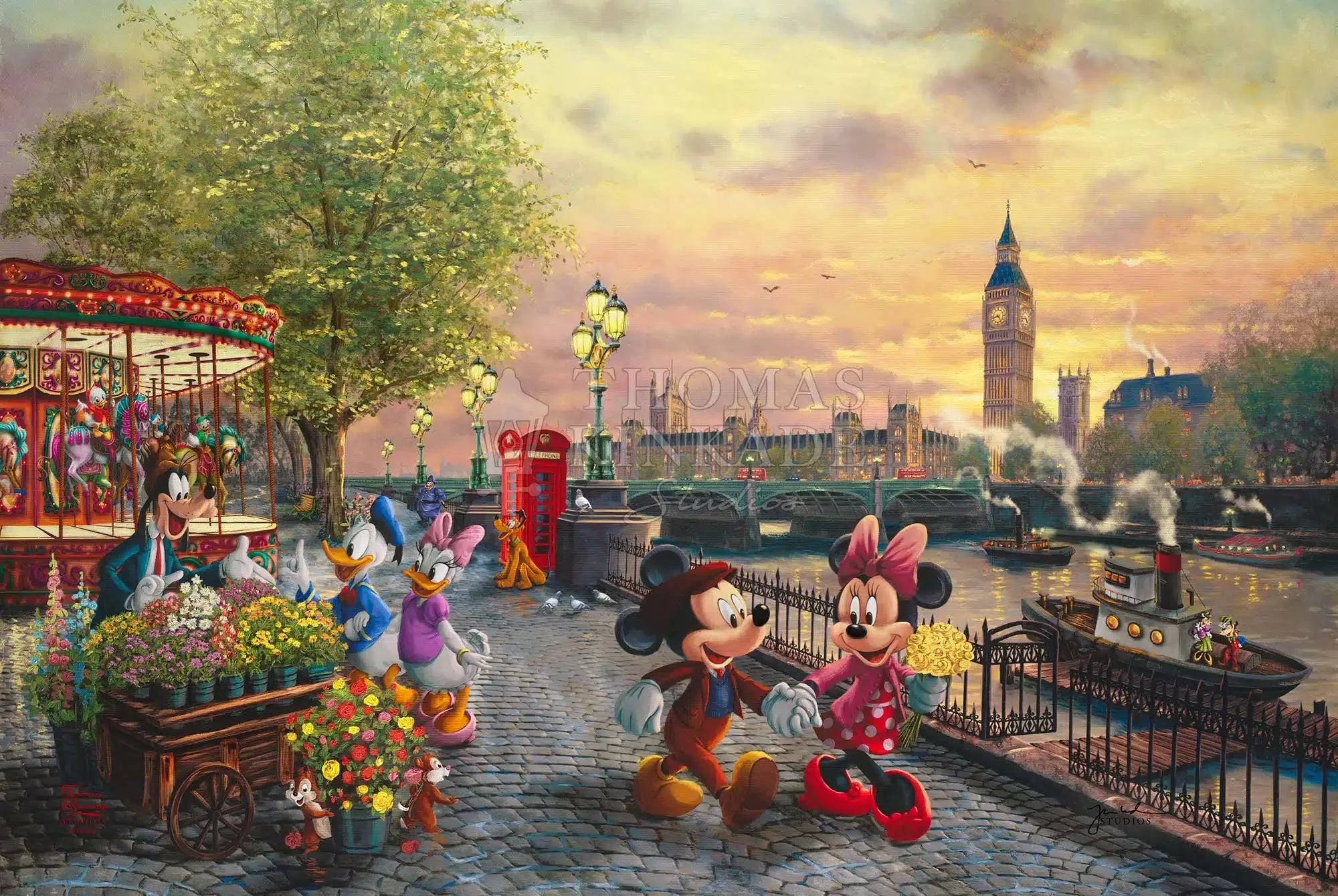 Disney Mickey and Minnie in London - Limited Edition Canvas - Image 17