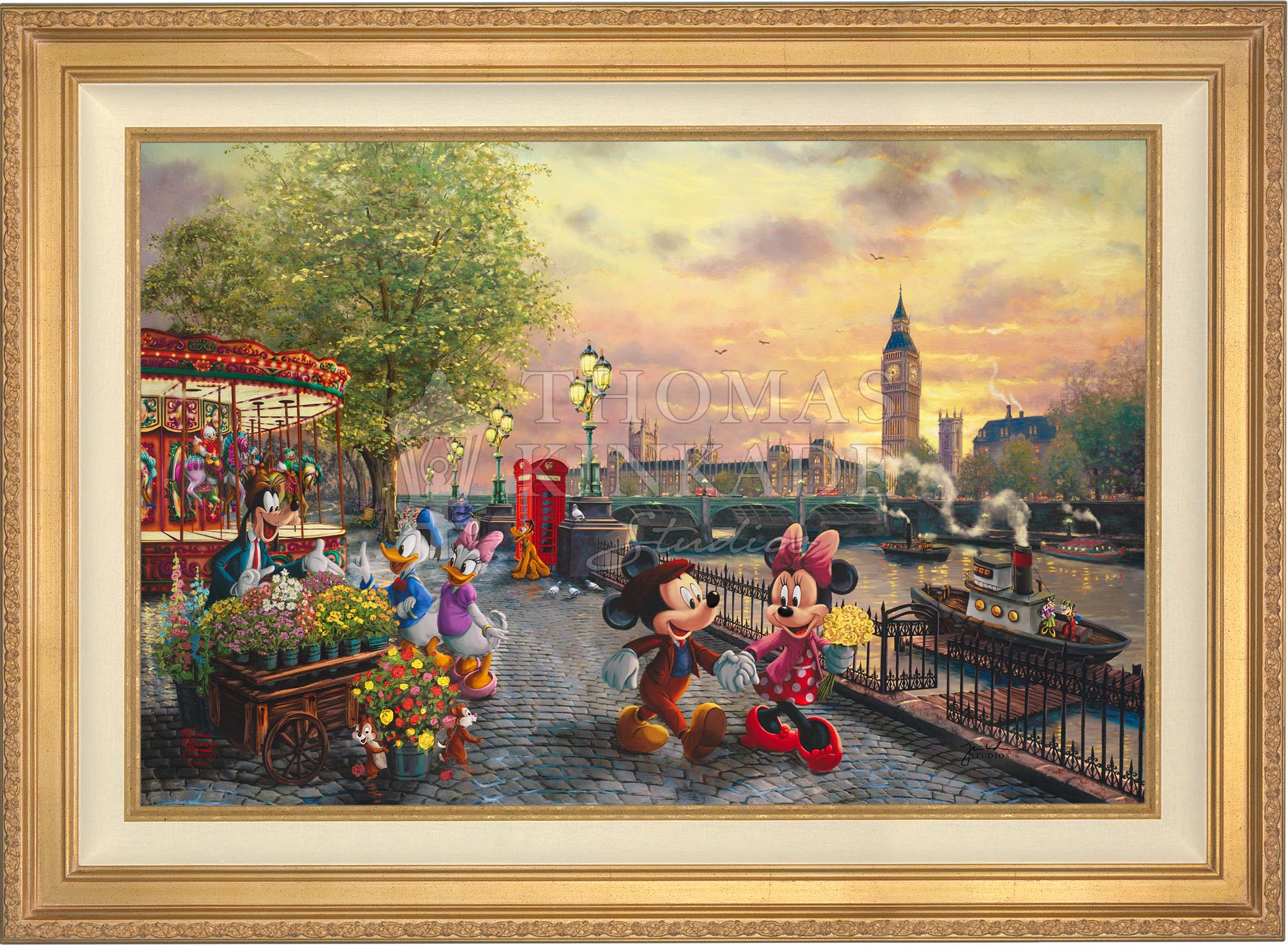 Disney Mickey and Minnie in London - Jewel Edition Art - Image 2