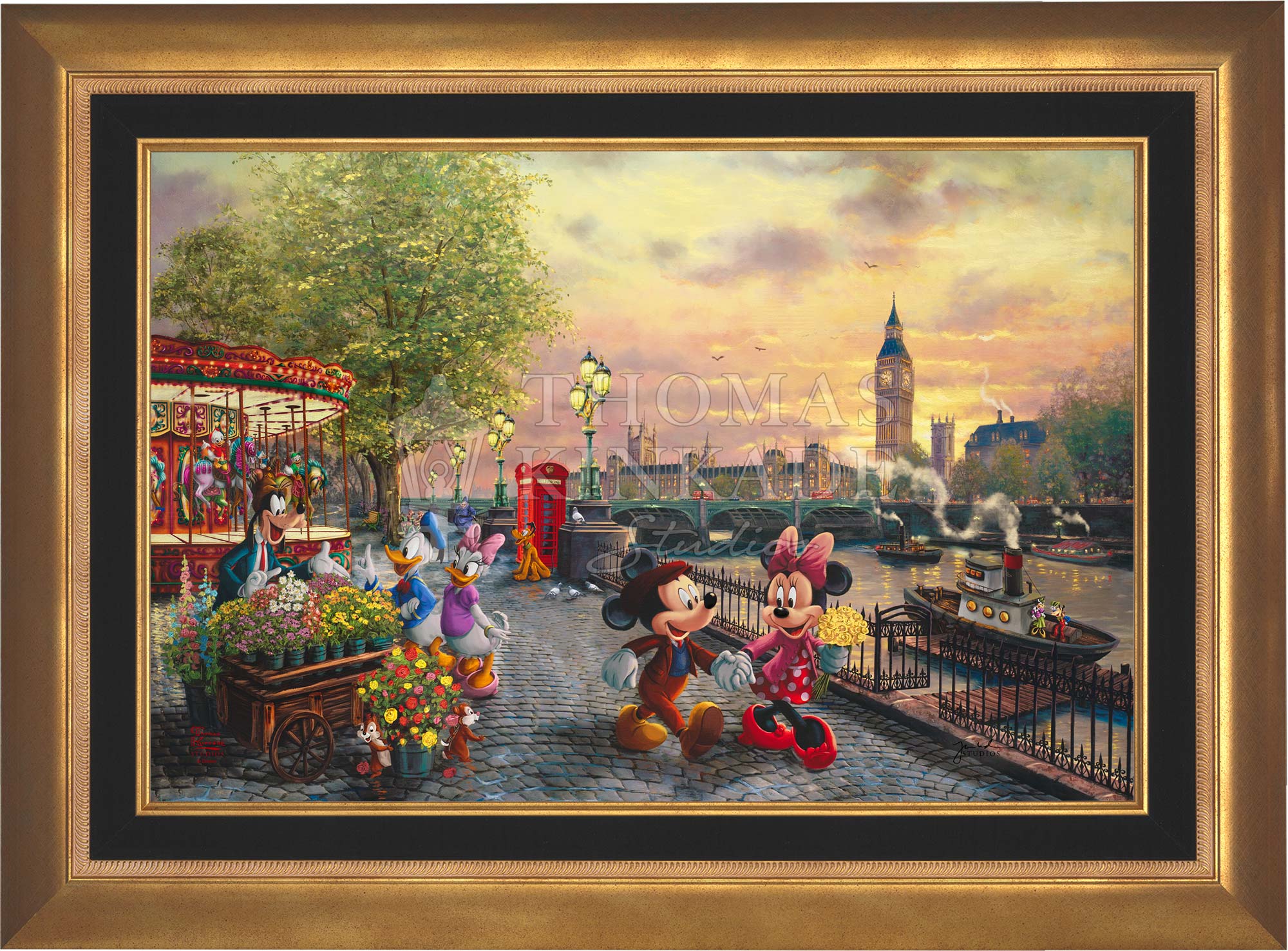 Disney Mickey and Minnie in London - Jewel Edition Art - Image 4