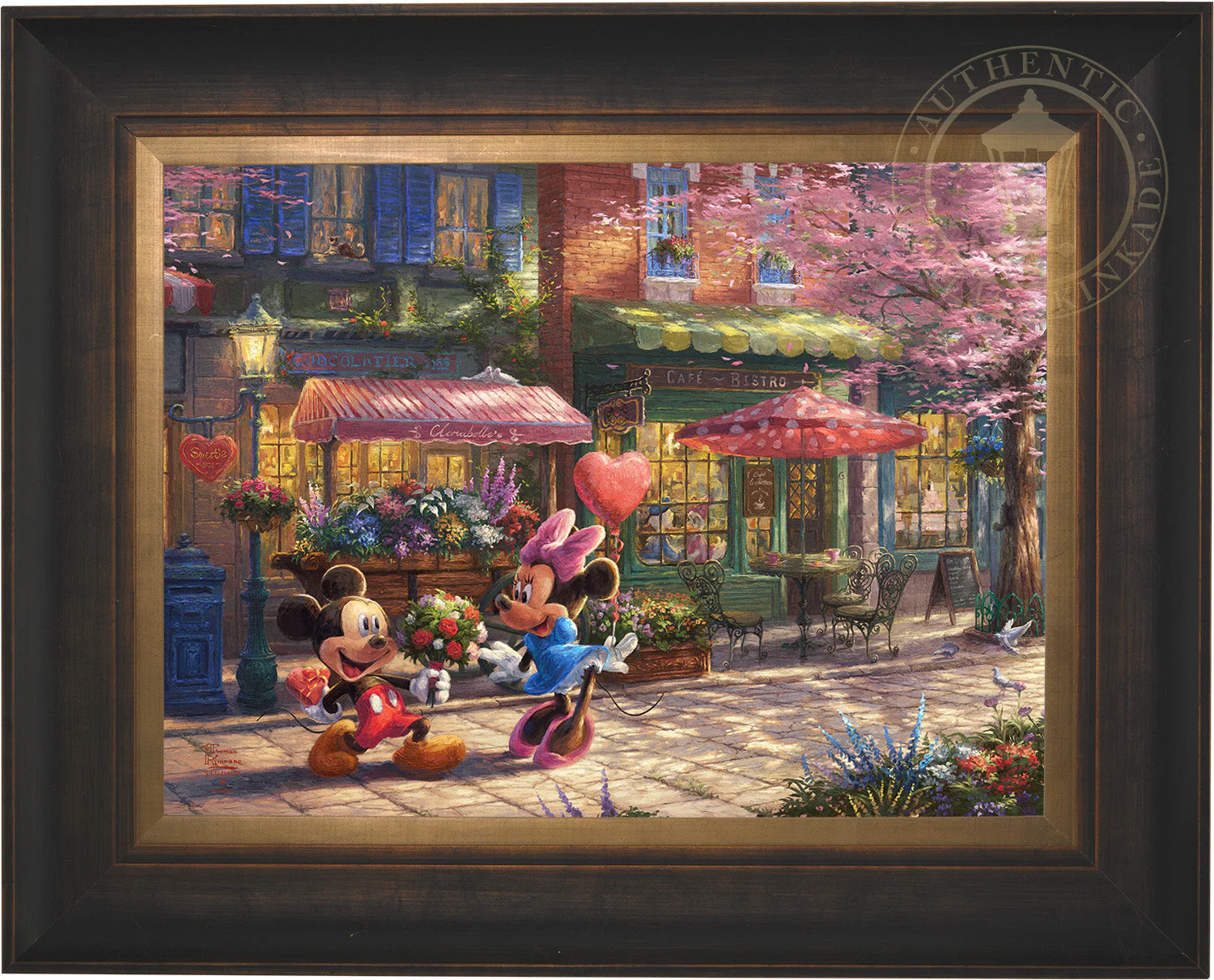 Disney Mickey and Minnie - Sweetheart Café - Limited Edition Canvas - Image 12