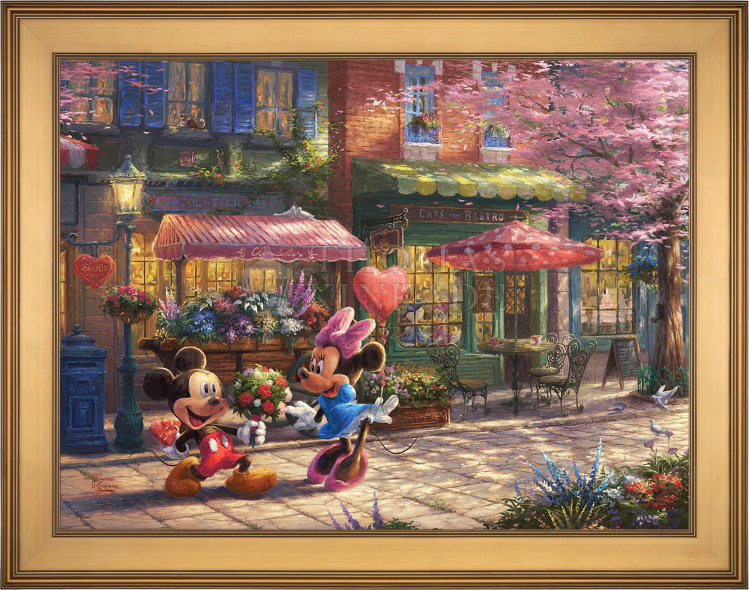 Disney Mickey and Minnie - Sweetheart Café - Limited Edition Canvas - Image 16