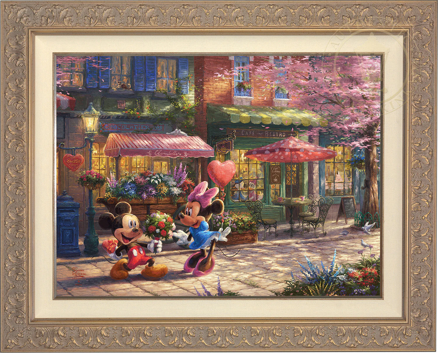 Disney Mickey and Minnie - Sweetheart Café - Limited Edition Canvas - Image 8