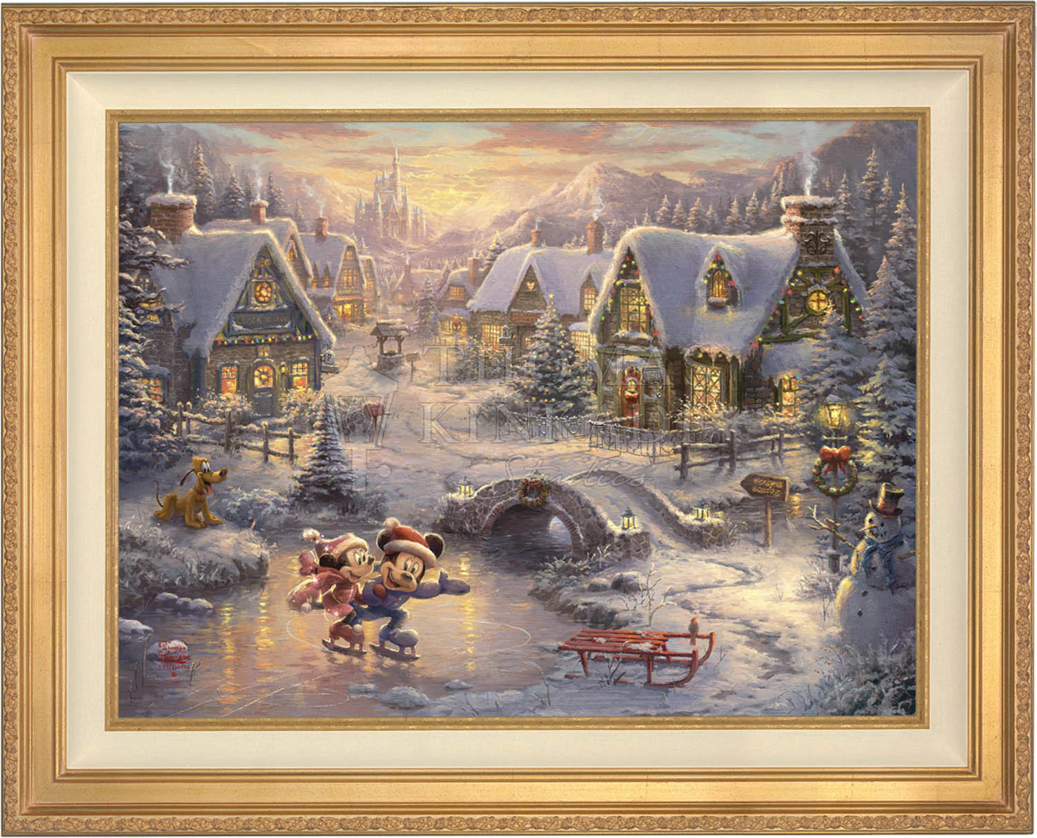 Disney Mickey and Minnie - Sweetheart Holiday - Limited Edition Canvas - Image 2