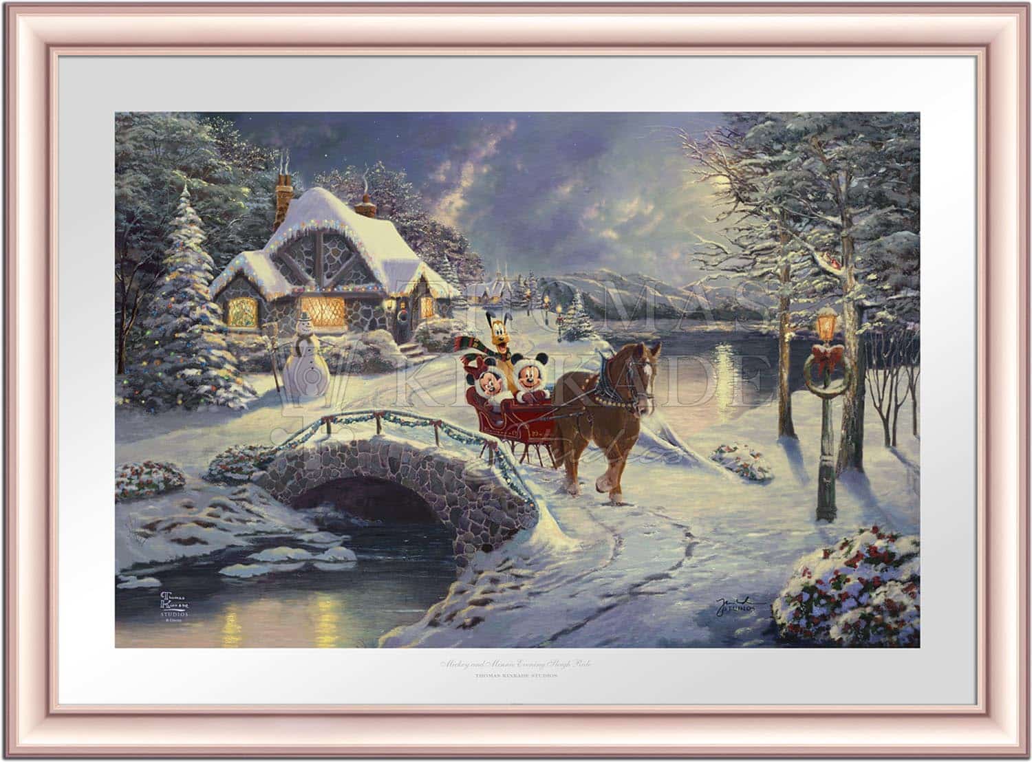 Disney Mickey and Minnie Evening Sleigh Ride - Limited Edition Paper - Image 4