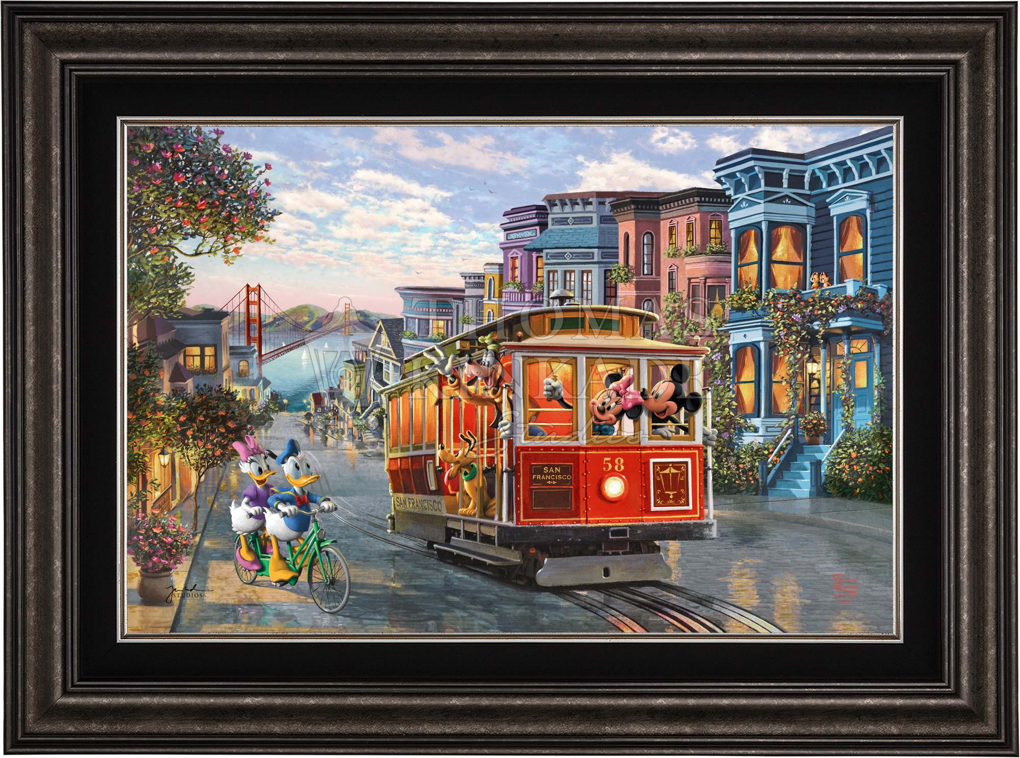 Disney Mickey and Minnie in San Francisco - Limited Edition Canvas - Image 10