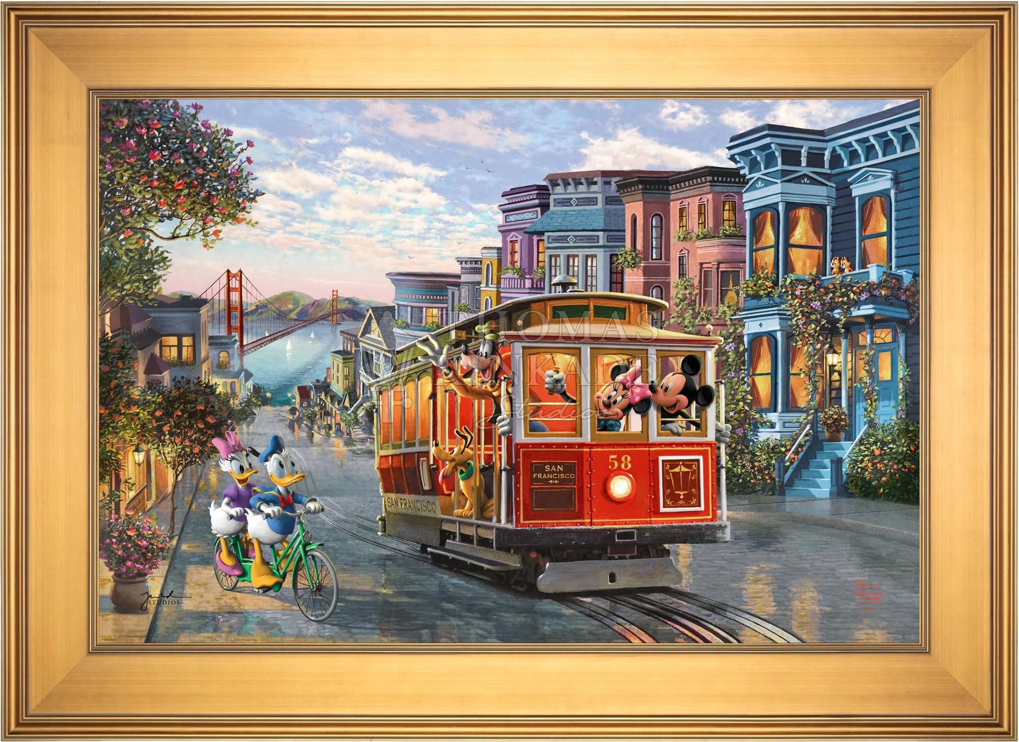 Disney Mickey and Minnie in San Francisco - Limited Edition Canvas - Image 15