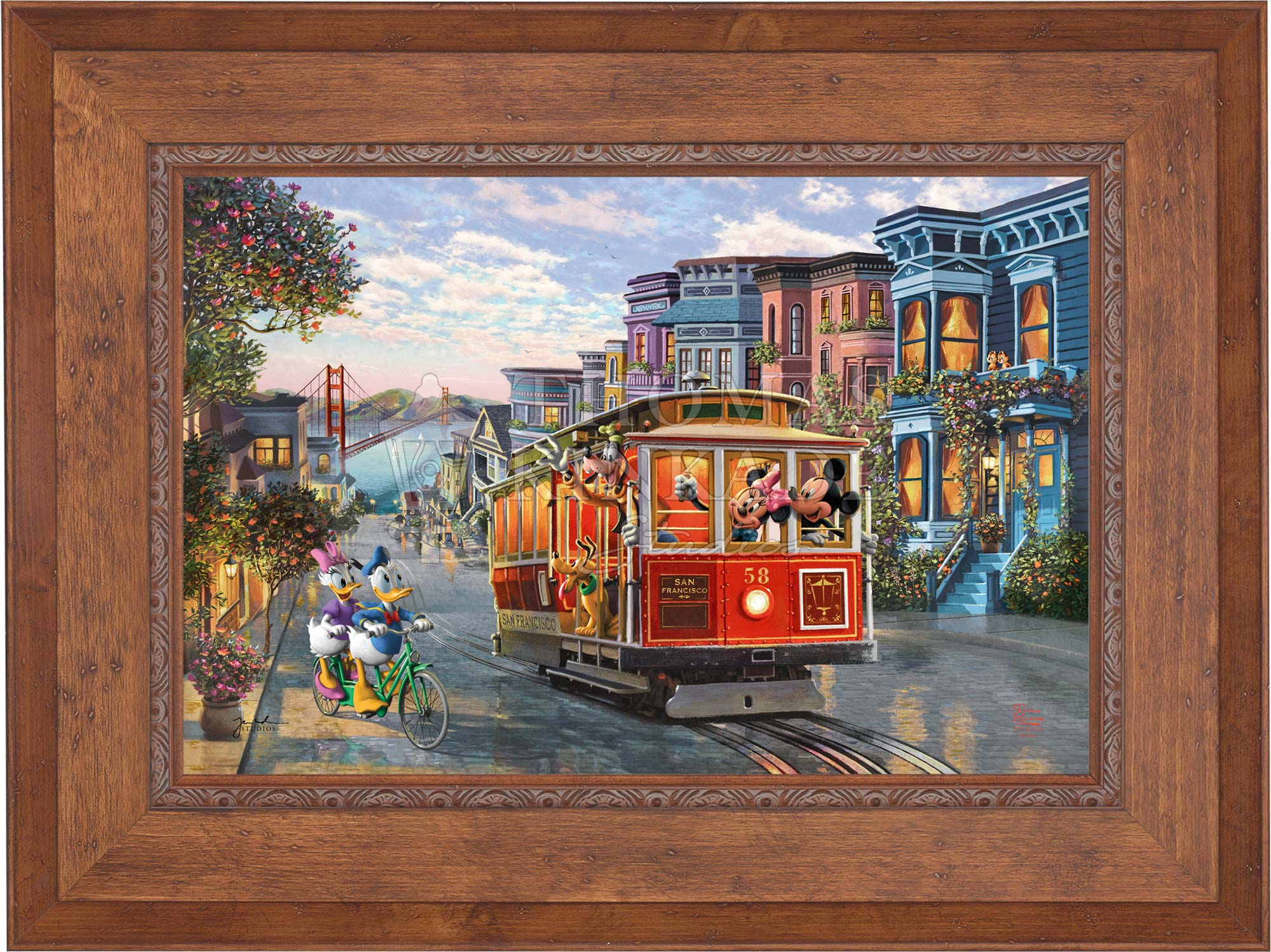Disney Mickey and Minnie in San Francisco - Limited Edition Canvas - Image 17