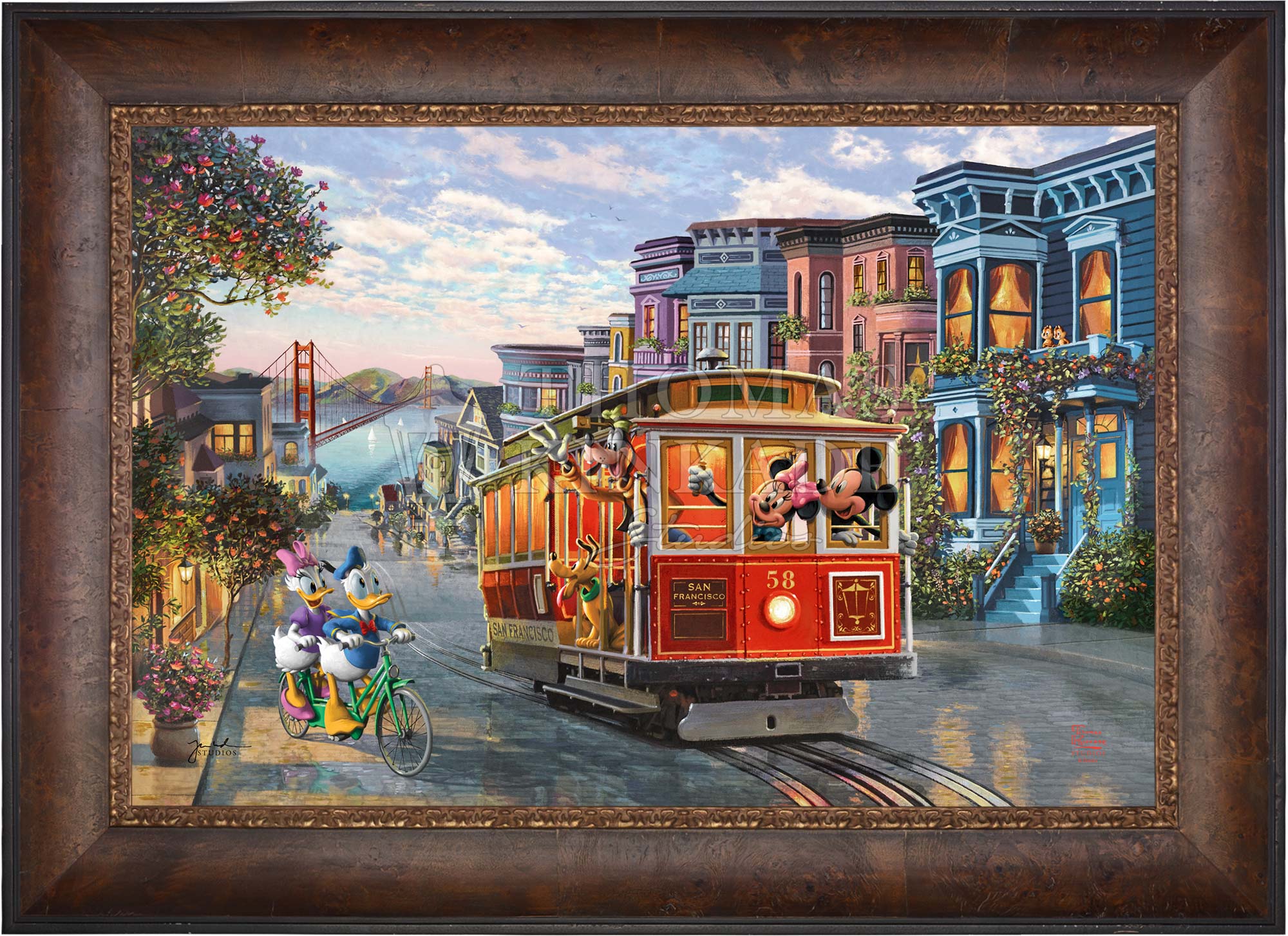 Disney Mickey and Minnie in San Francisco - Limited Edition Canvas - Image 24
