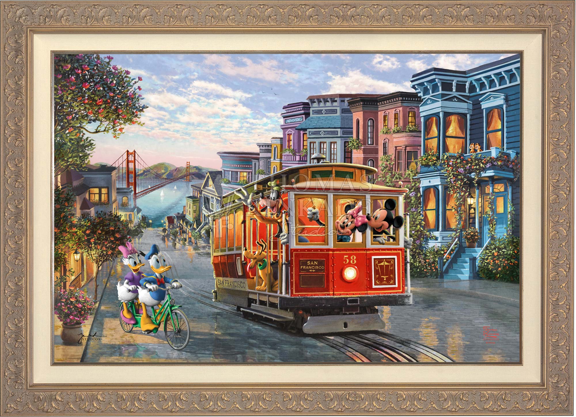 Disney Mickey and Minnie in San Francisco - Limited Edition Canvas - Image 25