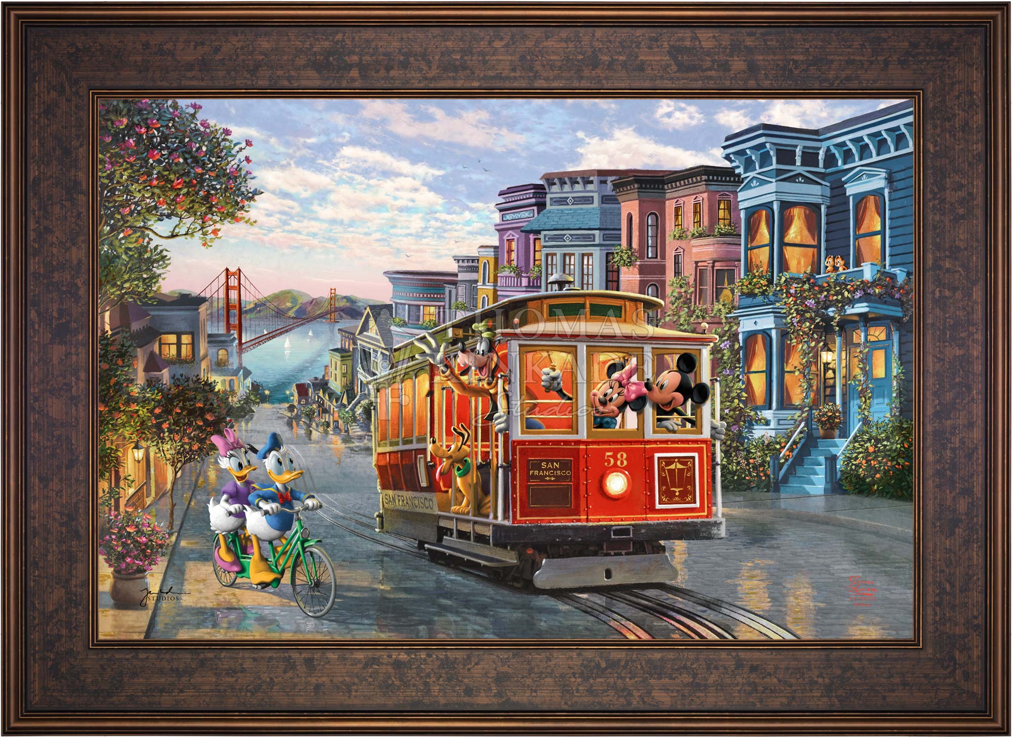 Disney Mickey and Minnie in San Francisco - Limited Edition Canvas - Image 30