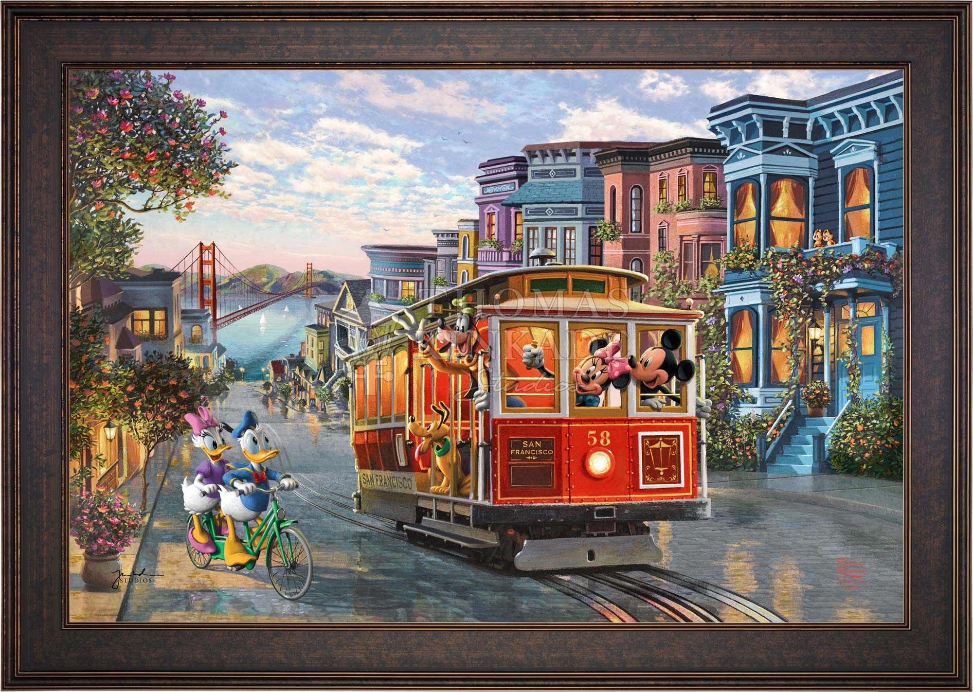 Disney Mickey and Minnie in San Francisco - Limited Edition Canvas - Image 31