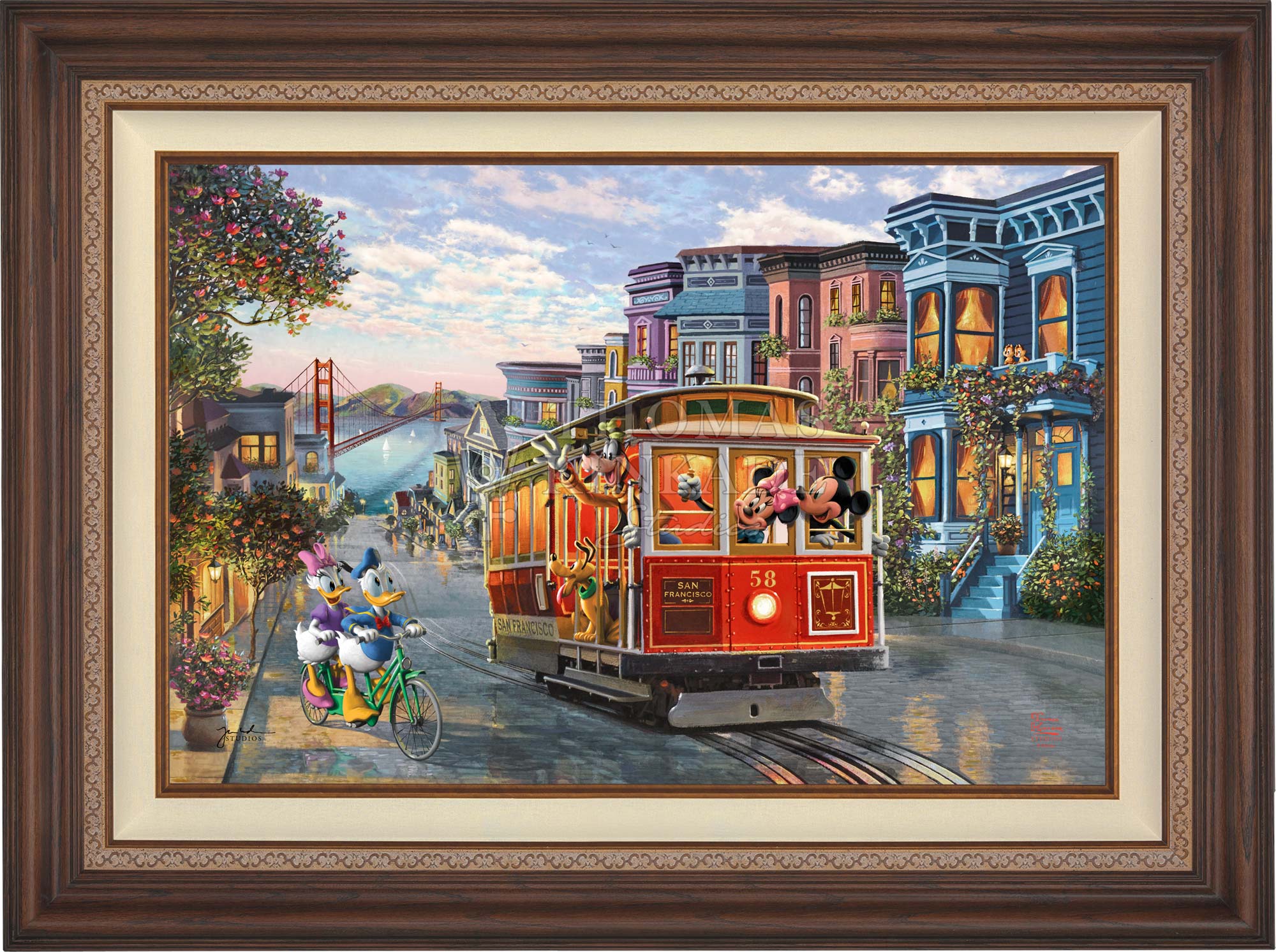 Disney Mickey and Minnie in San Francisco - Jewel Edition Art - Image 11